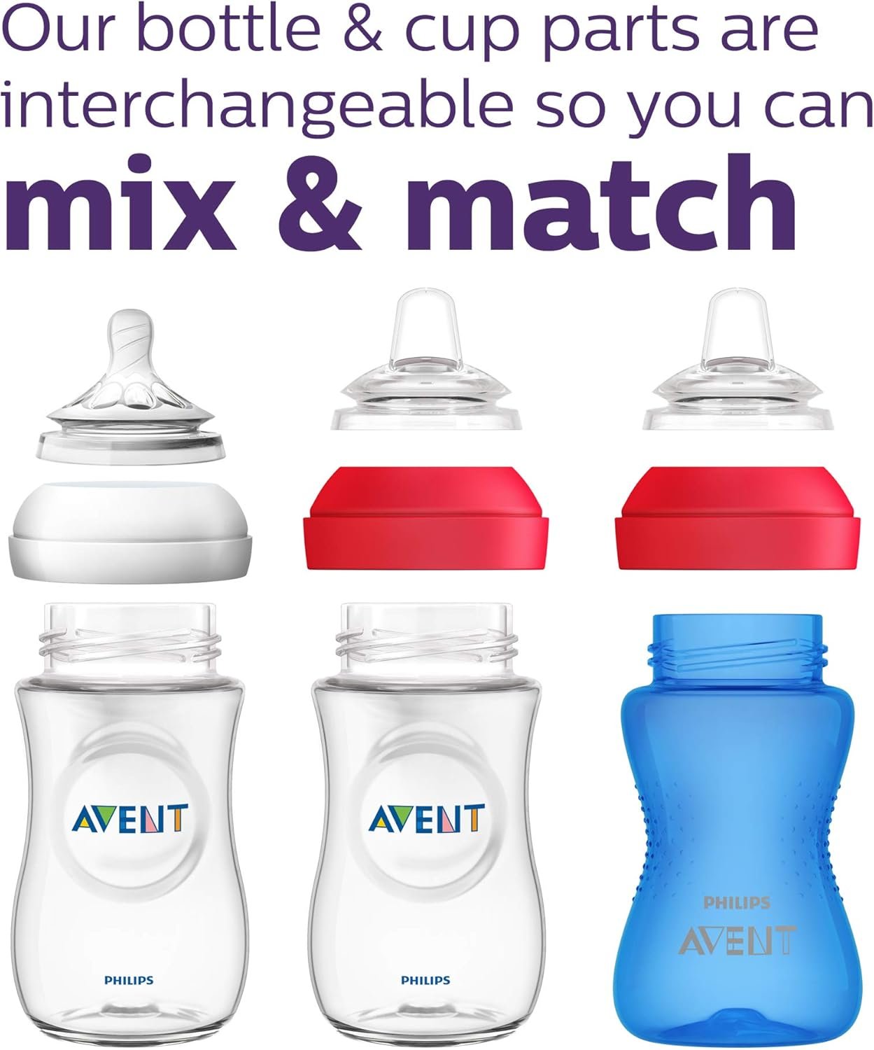 Philips Avent My Grippy Spout Cup, 10oz, 2pk, Blue/Green, SCF801/21