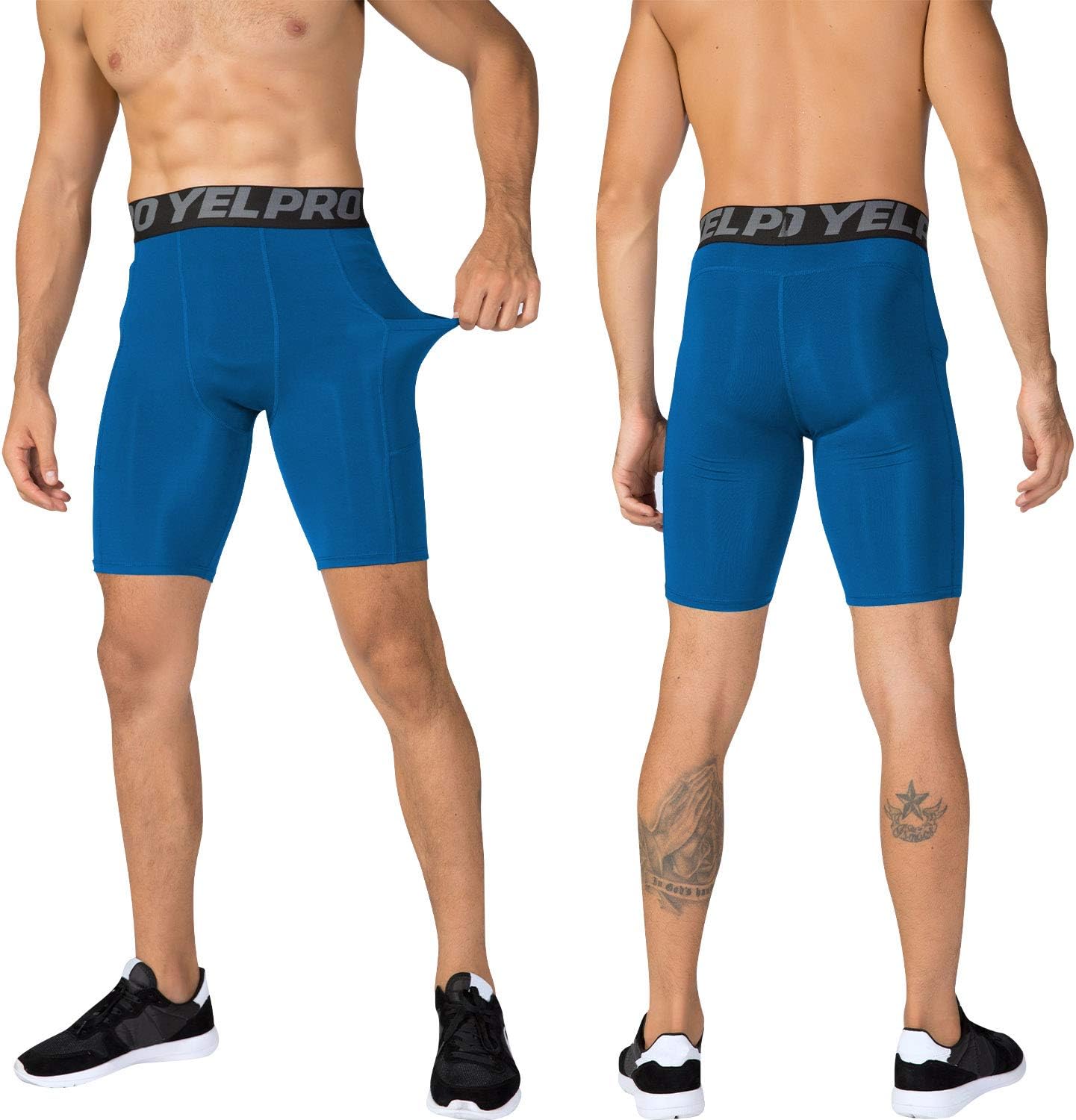 SPVISE Compression Shorts Men 1/3 Pack, Dry Fit Compression Underwear Spandex Running Shorts, Workout Athletic Shorts Pocket