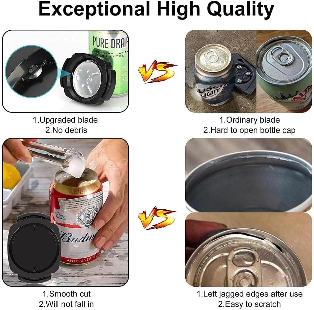 AIMALL Go Swing Topless Can Opener Manual Tin Bottle Top Drafter Kitchen Gadgets Tool, Compact Beverage Bottle Drafter, Essential Kitchen Gadget