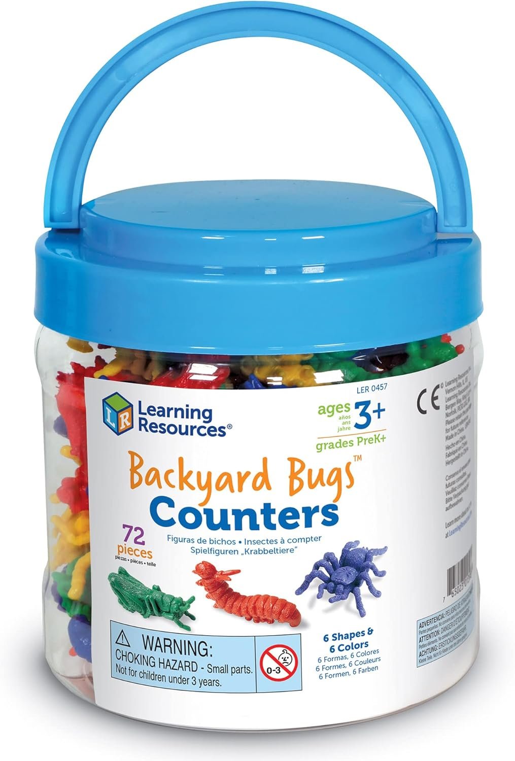 Learning Resources LER0457 Backyard Bugs Counters, Educational Counting and Sorting Toy, Set of 72