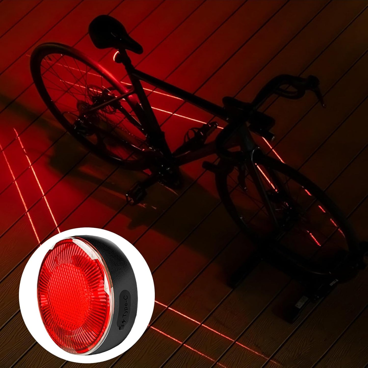 Bike Tail Light - Smart Brake Sensor Light For Bike - Rechargeable Waterproof Taillight With 5 Lighting Modes For Mountain Biking Road Cycling Urban Commuting