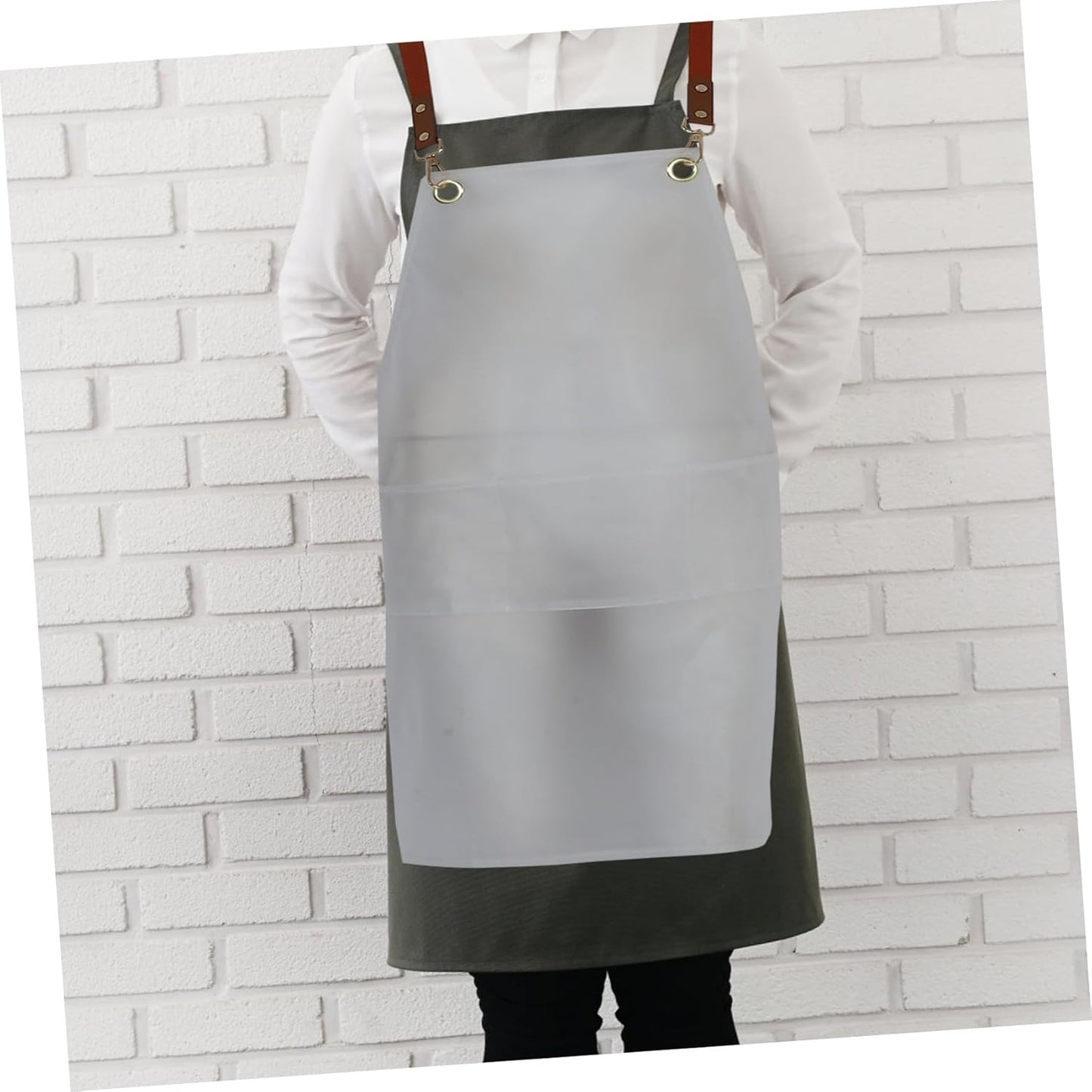 BELLIFFY Oil Apron for Art Studios Kitchens Workshops Adjustable Transparent Design for Stain Protection Stylish Functional Apron for All Cooking