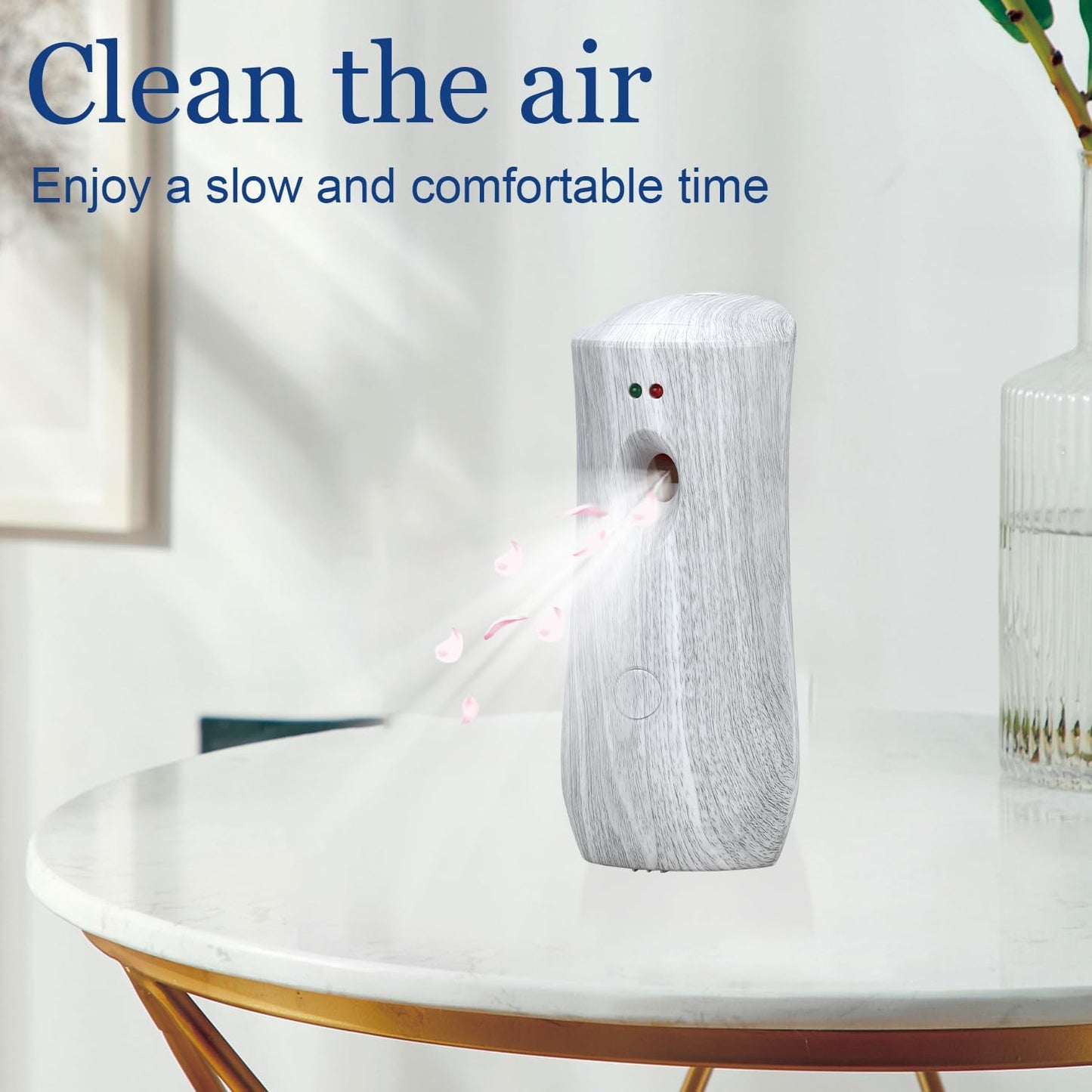 Automatic Air Freshener Spray Dispenser (2-Pack), Free Standing or Wall Mounted Adjustable Aromatherapy Machines for Home, Indoor, Bathrooms, Offices, Hotels and Commercial Places (BHW-01)