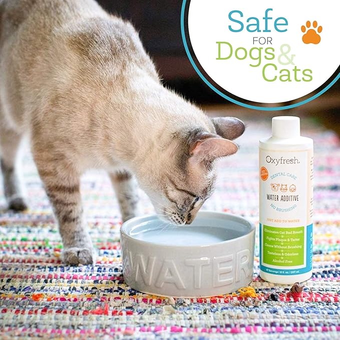 Best Way to Eliminate Bad Dog Breath and Cat Bad Breath - Fights Tartar & Plaque - So Easy, Just Add to Water! Vet Recommended 16 oz.