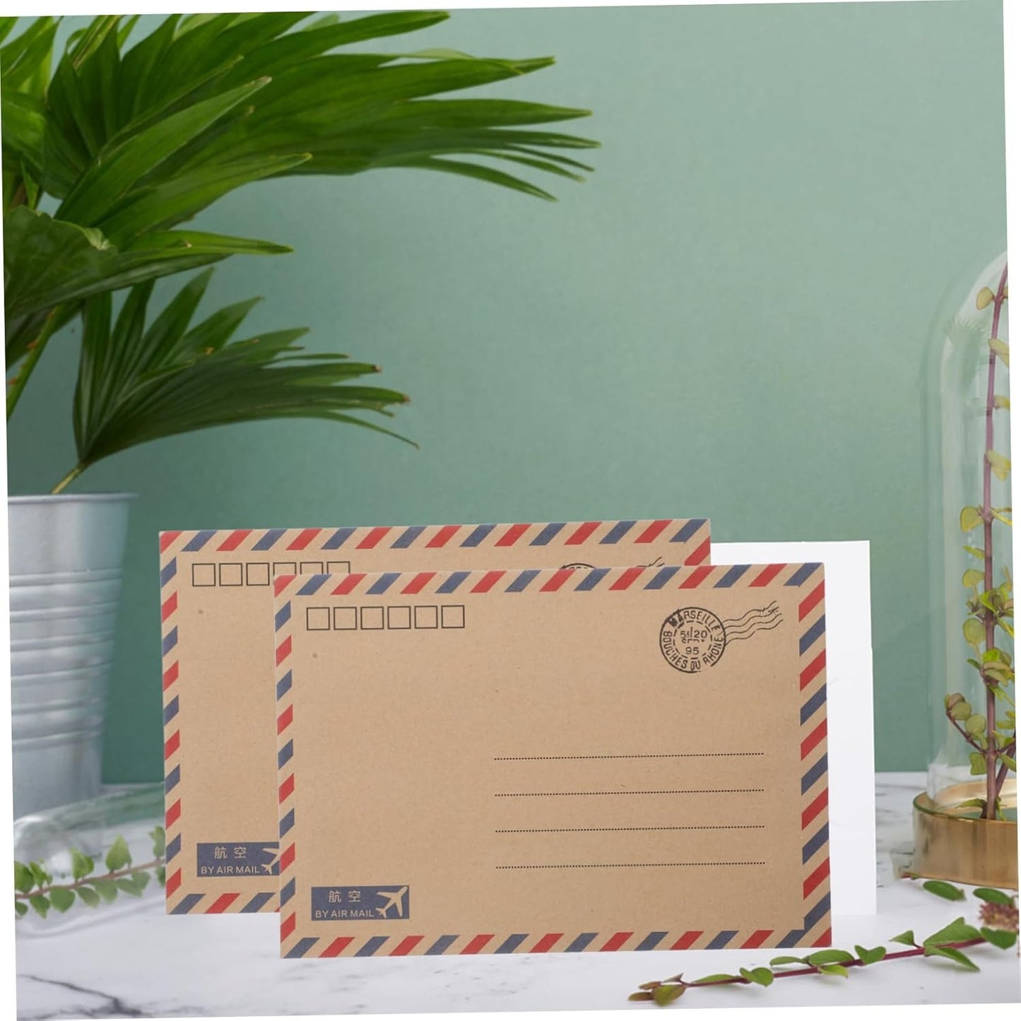 DOITOOL 48Pcs Vintage Airmail Stationery Set with Envelopes and Writing Papers for Letters Invitations and Greeting Cards Retro Envelope Kit for Weddings and Business