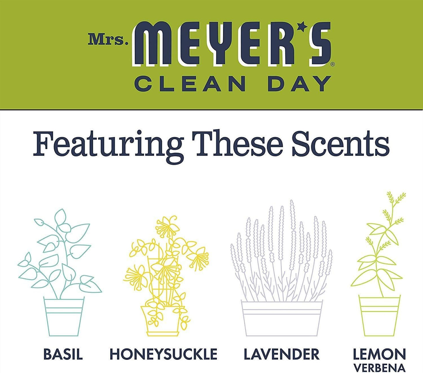 Mrs. Meyer's Clean Day Dish Soap Refill, Cruelty Free Dishwashing Liquid, Lemon Verbena Scent, 1.4 Liter Refill for Dish Soap Bottle