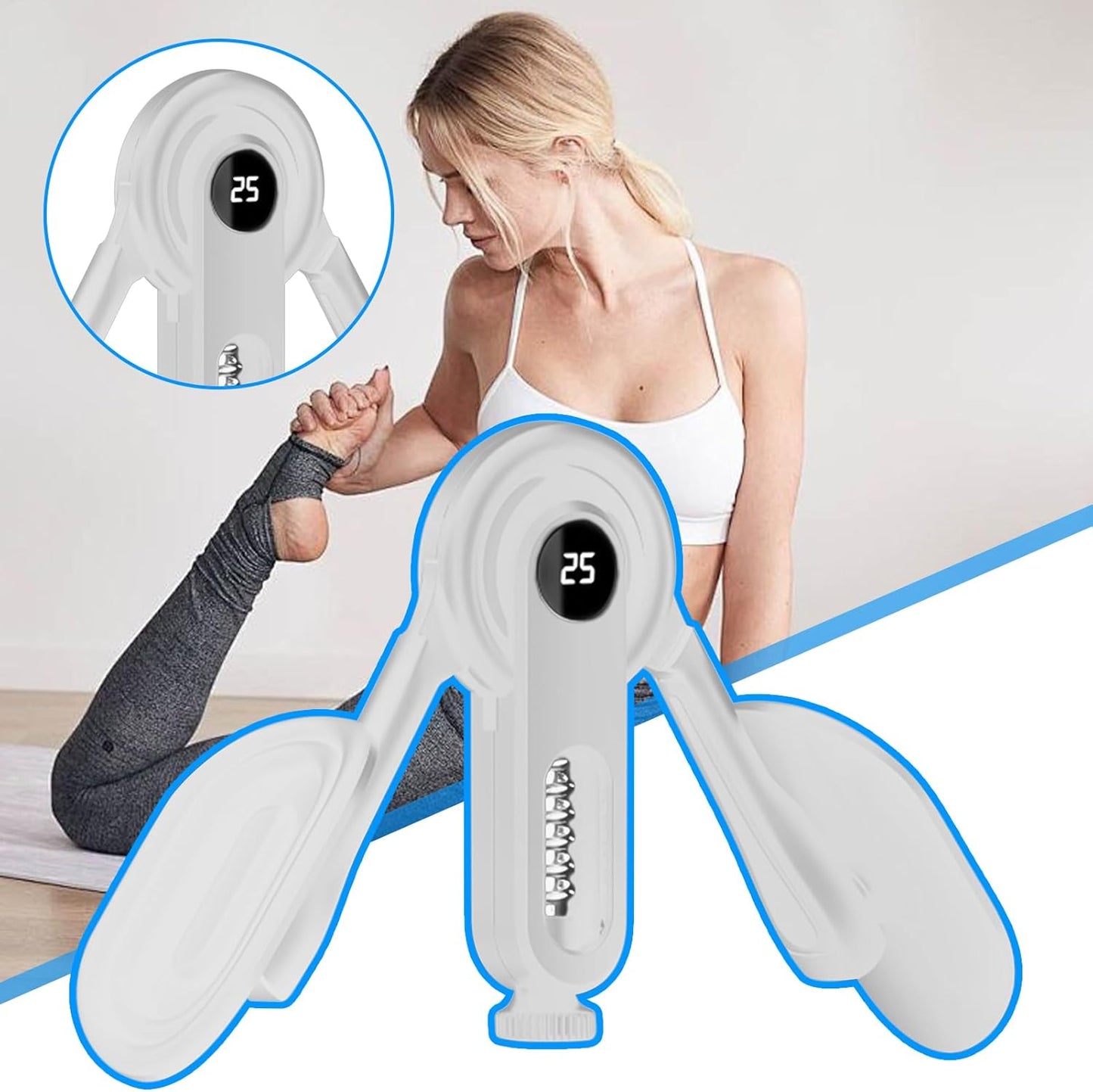 Allenatore Muscoli Interni Coscia, Allenamento Muscoli Interni Coscia, Esercitatore Pavimento Pelvico Portatile con Doppia Molla 10-100 Kg Regolabile per Allenamento Casa Palestra Recupero Post Parto