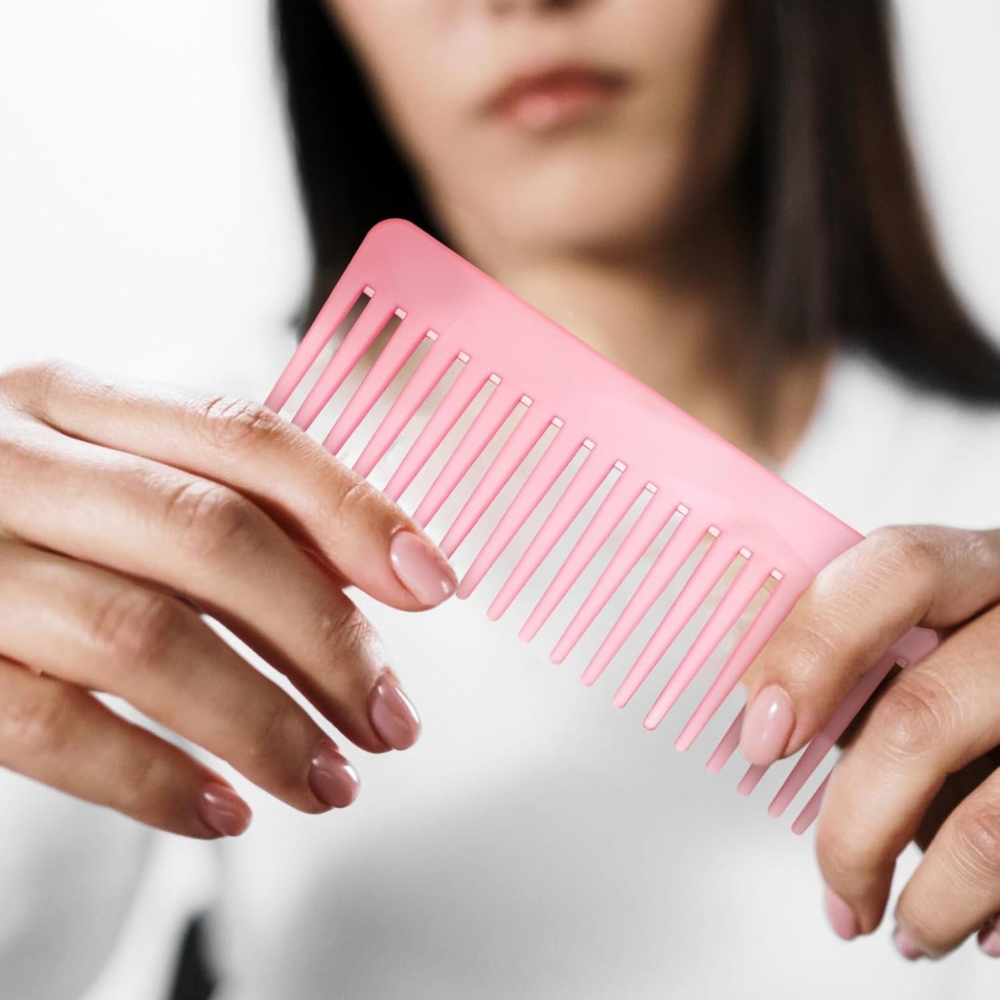 5pcs Wide Tooth Comb for Curly and Wet Hair Combs in Lavender Transparent Blue Pink Rose Red Versatile Hair Care Tool