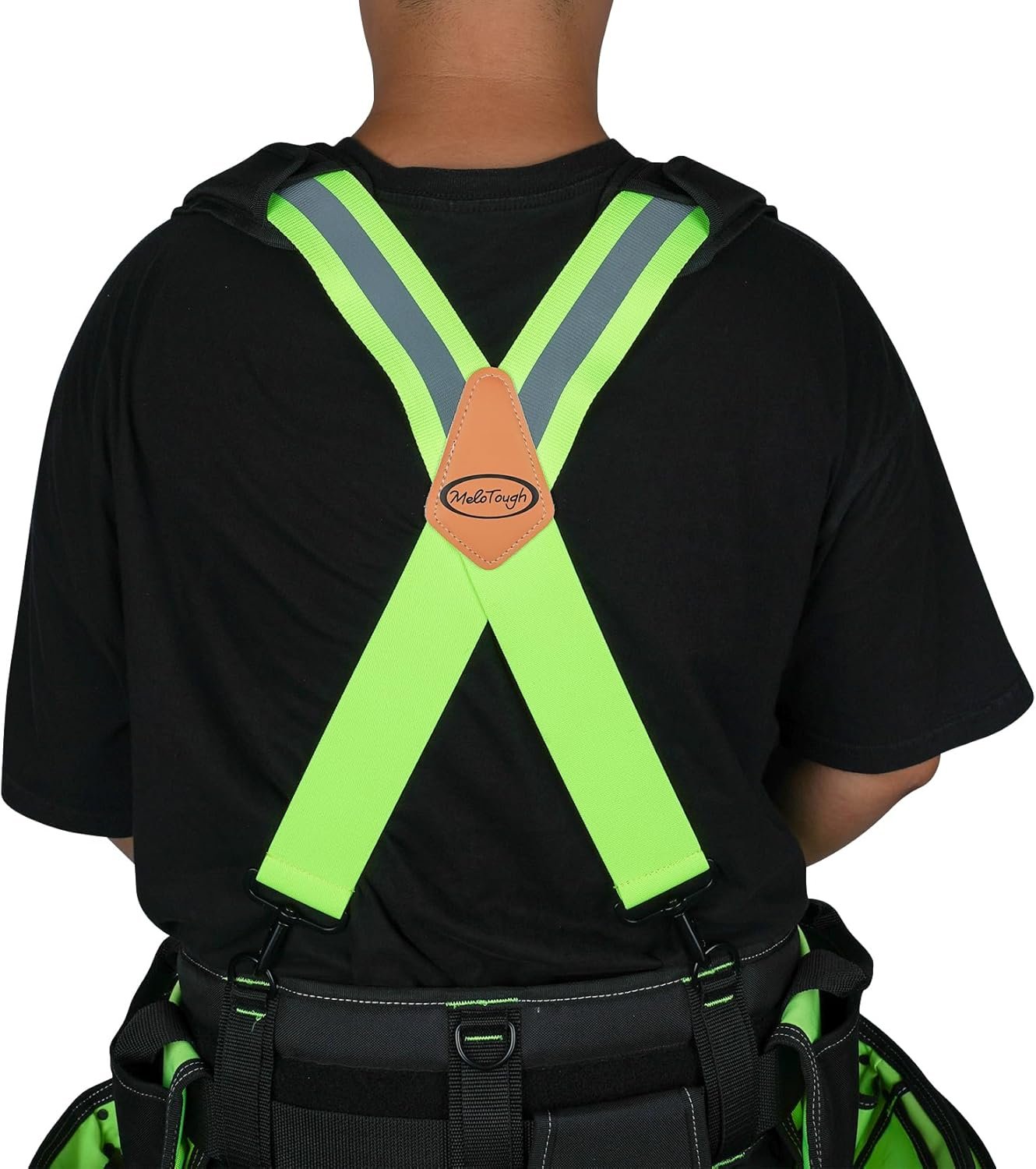 MELOTOUGH Tool Belt Suspenders Tool belt Harness for Heavy Duty Work belt with Movable shoulder Pads