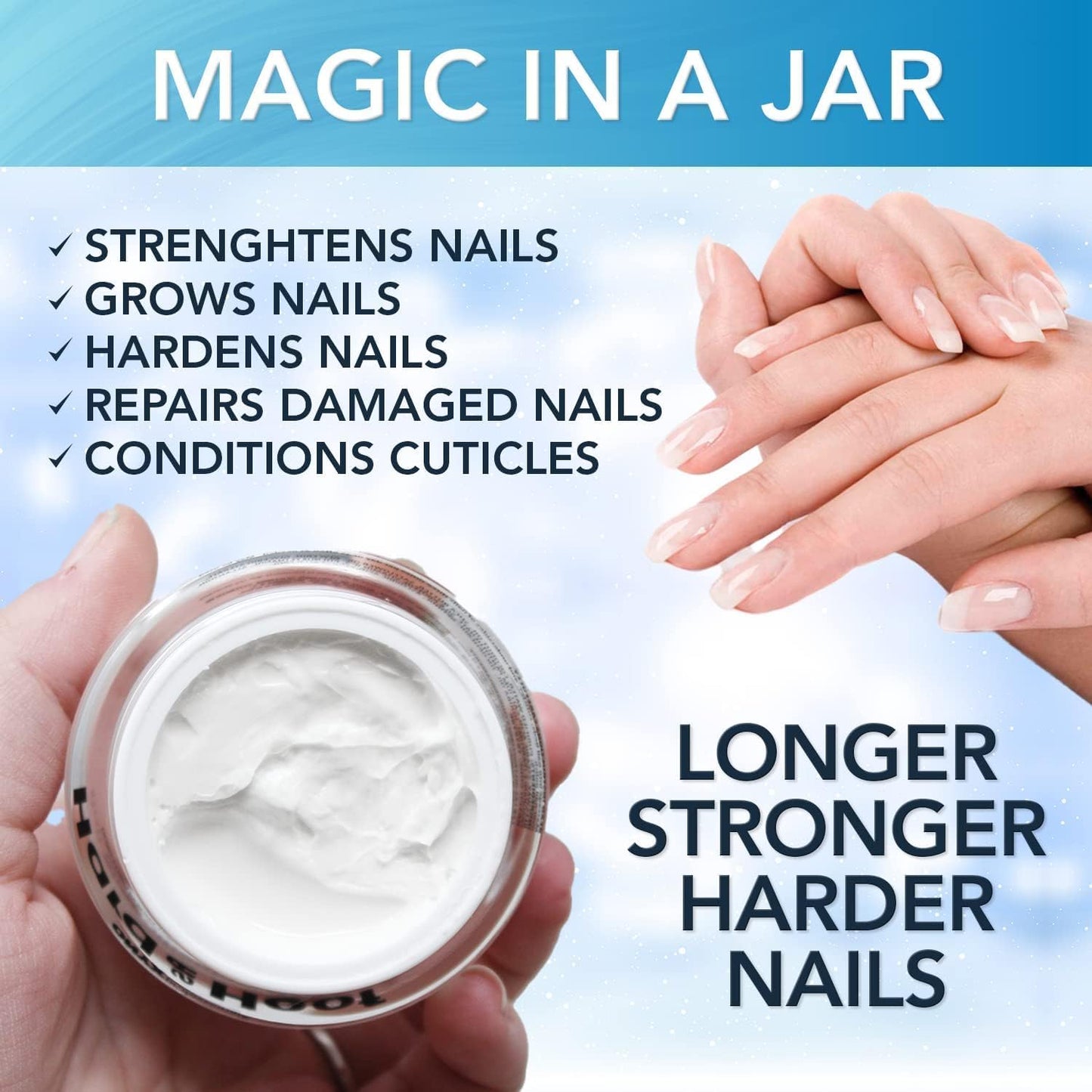 Hard As Hoof Nail Strengthening Cream with Coconut Scent Nail Strengthener, Nail Growth &.
