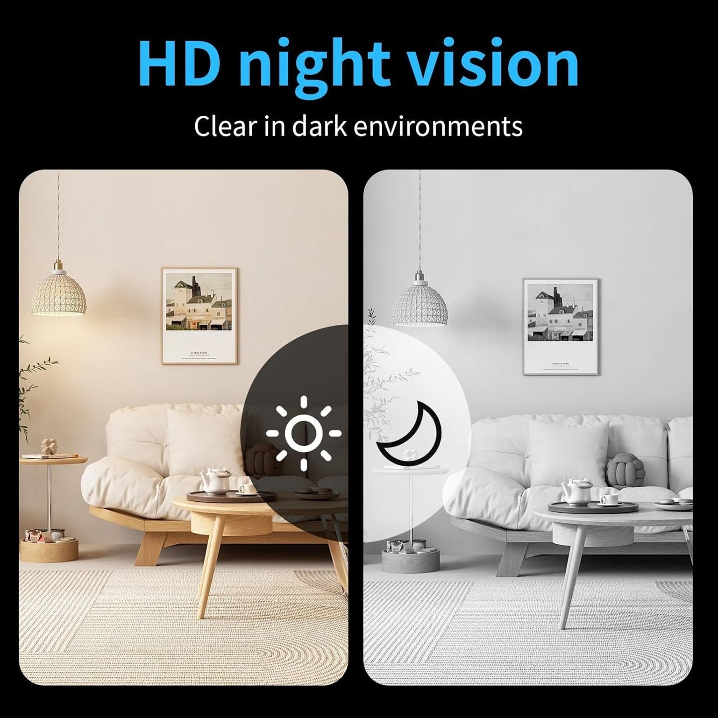 5G Wireless WiFi Camera, Hidden Camera, Mini Security Camera, with Night Vision, with Mobile App, Real-Time View, Suitable for Home/Office/Indoor/Outdoor (1 Pack)