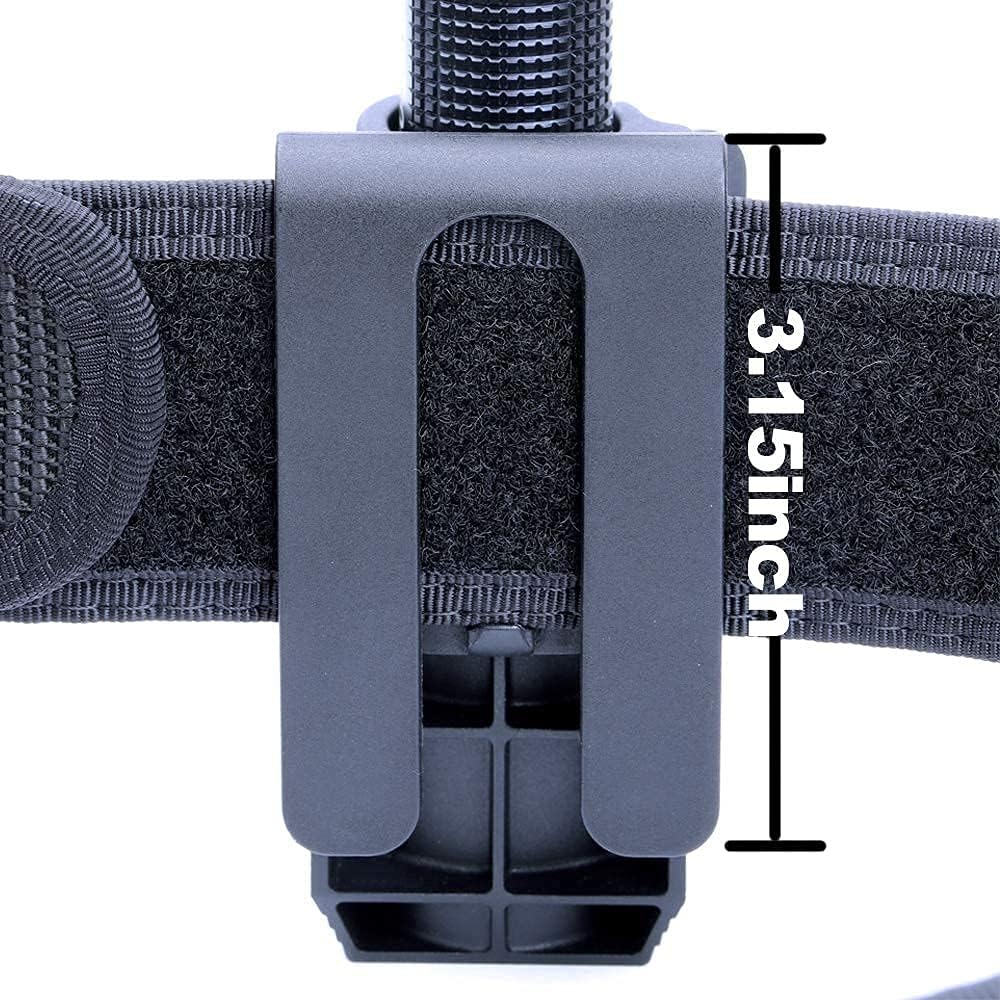 Nextorch V5 Tactical Torch Pouch Holder, 360 Degree Rotation Adjustable Flashlight Holster for Belt with Lever Side Lock System for 1"-1.25" Diameter Flashlight, Black