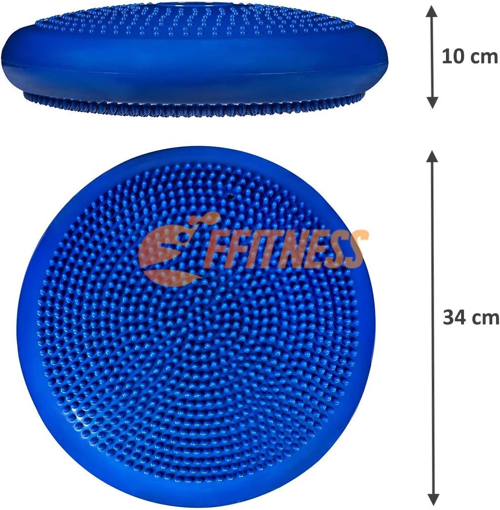 Balance Cushion - Improve Stability and Balance, Inflatable PVC Anti-Burst | Home Fitness Yoga Pilates Rehabilitation