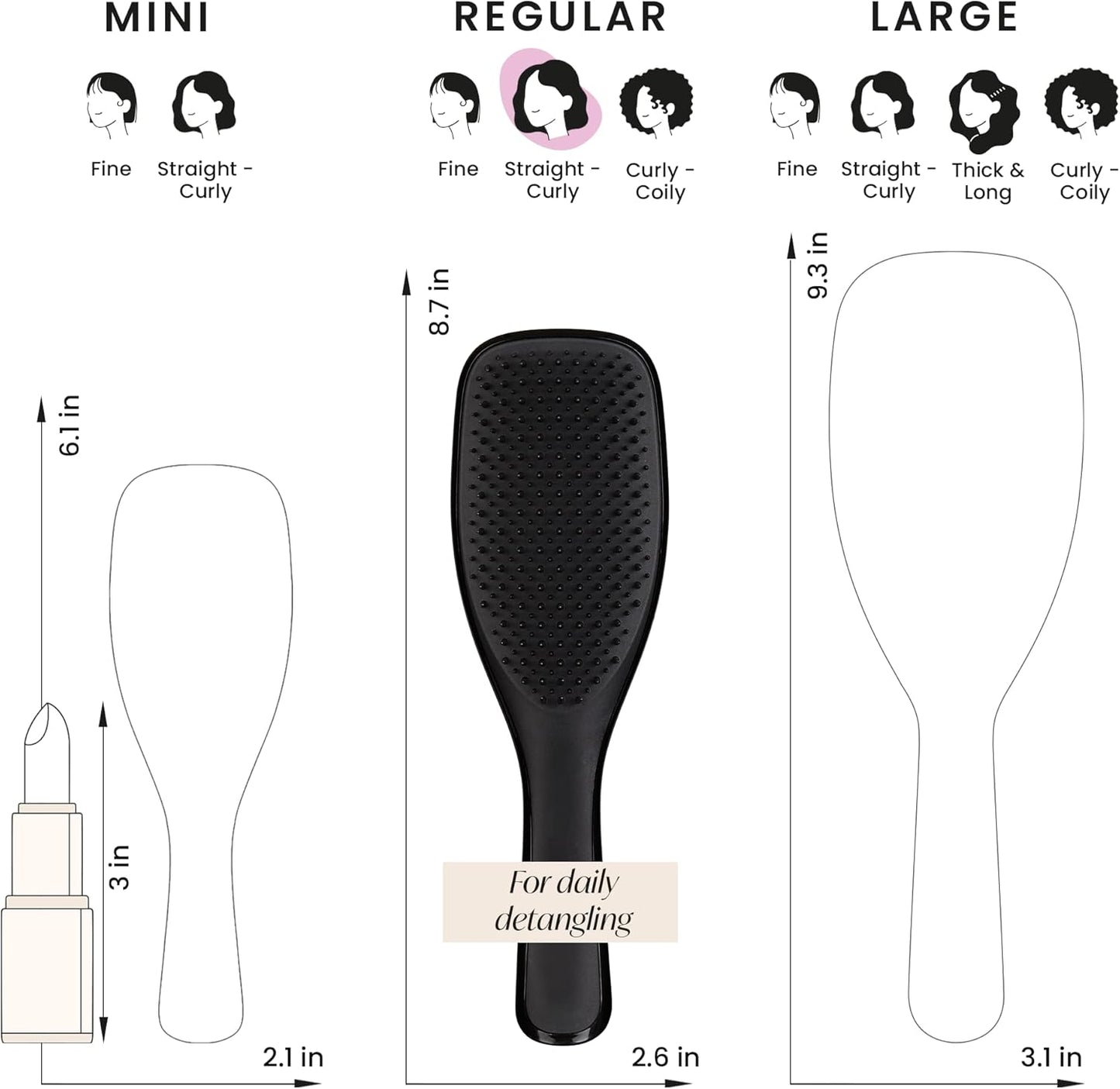 Tangle Teezer Wet Detangler Hairbrush - Liquorice Black