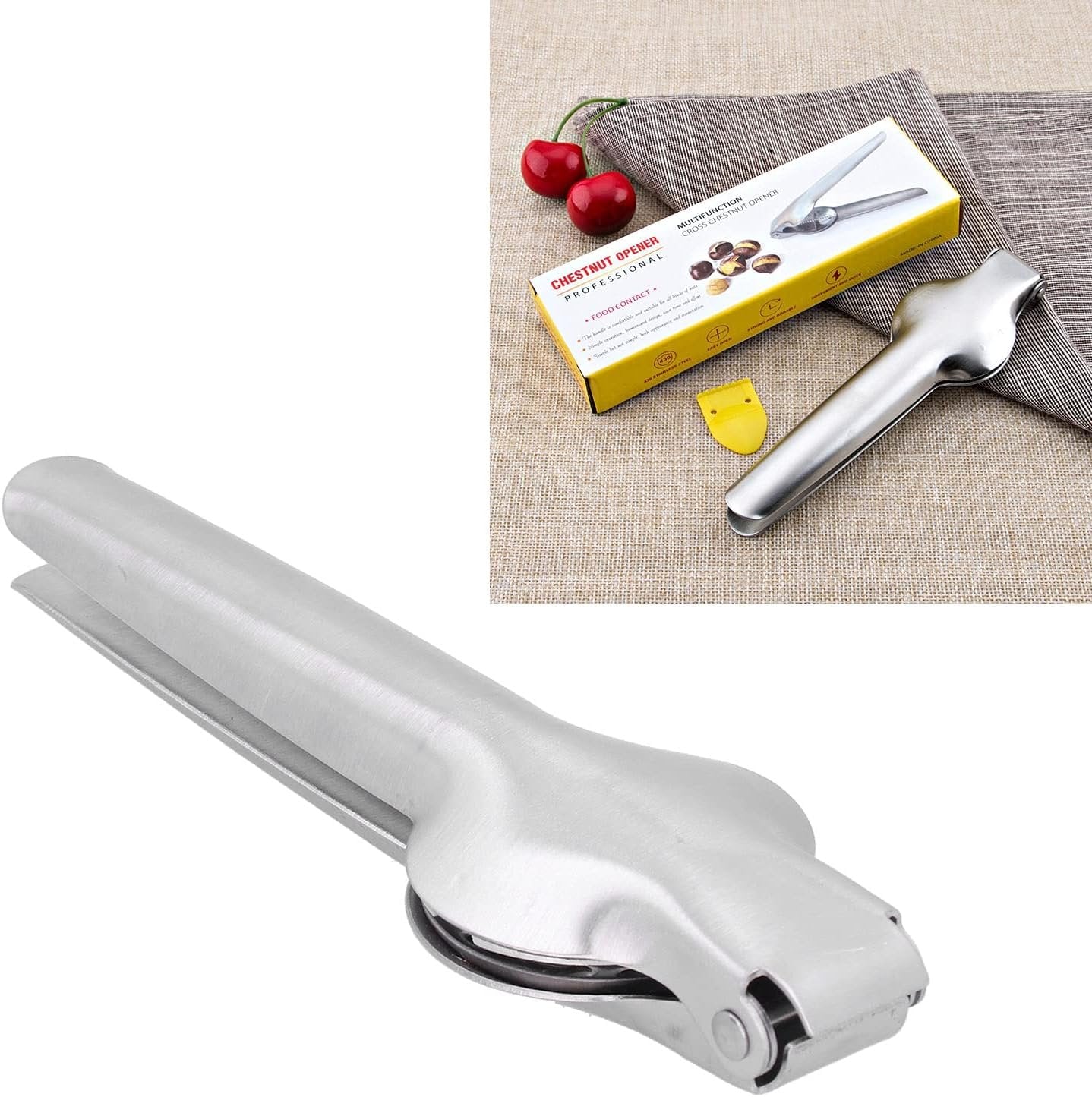 Clip Per Castagne in Acciaio Inossidabile Schiaccianoci Apri Sheller Pinza Utensili da Cucina Gadget Cracker di Frutti di Mare Strumenti Per Noci Pecan Noce