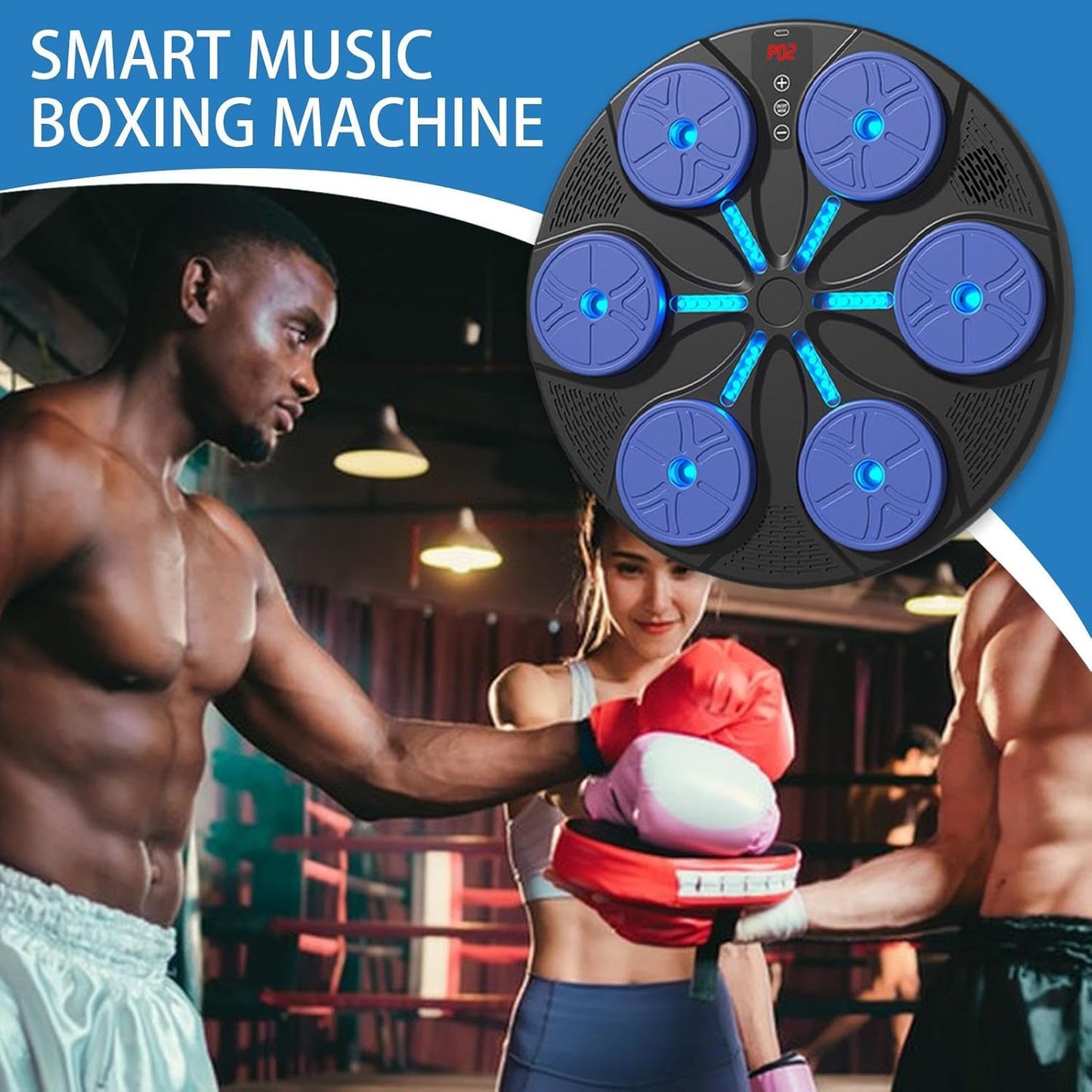 Music Boxing Machine, Smart Boxing Exercise Equipment, Punching Training Device for Home, Studio and Gym Use, Interactive Indoor Workout Gear for Fitness and Fun