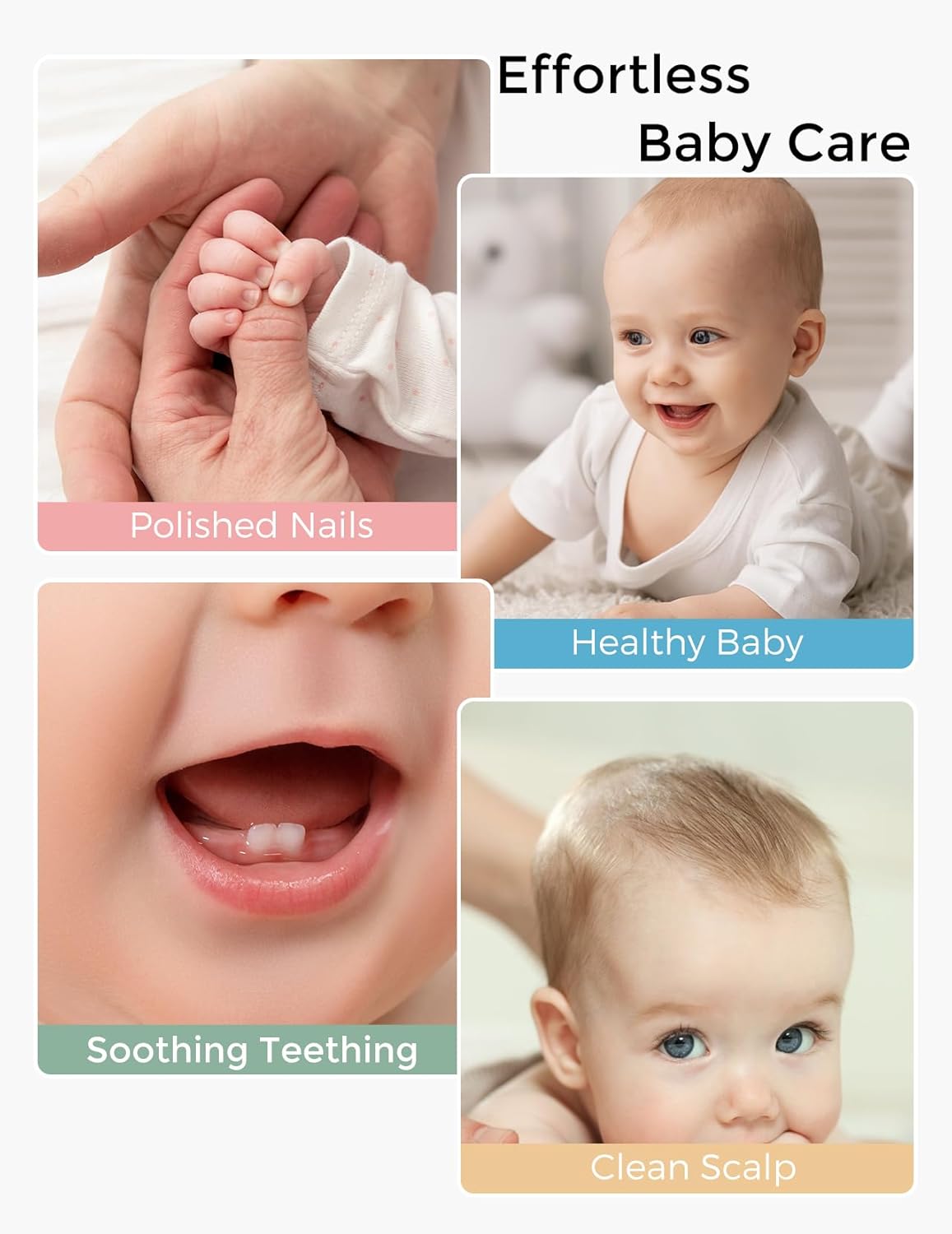 Momcozy Elite Baby Kit, Superior Baby Shower & Registry Essential Kit for Grooming & Health & Cleansing Care, Electric Nail File & Nasal Aspirator,Tummy Wrap,Thermometer,Bath Brush,Teether,Storage Bag