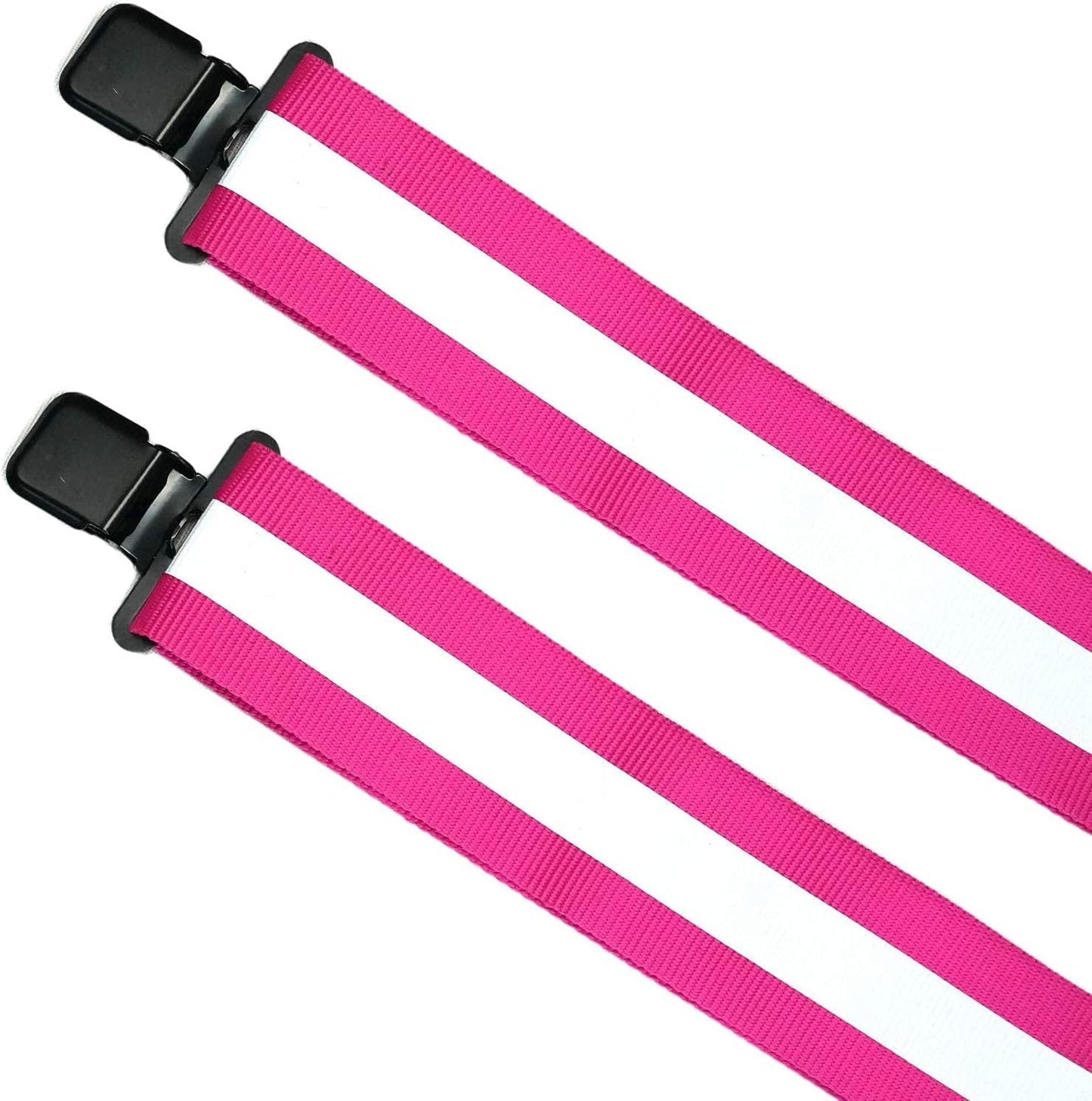 Reflective Safety Pink Suspenders|Work Suspenders with Hi Vis Reflective Strip Hold Up Tool Belt Suspenders Pink Relective, Adjustable Size