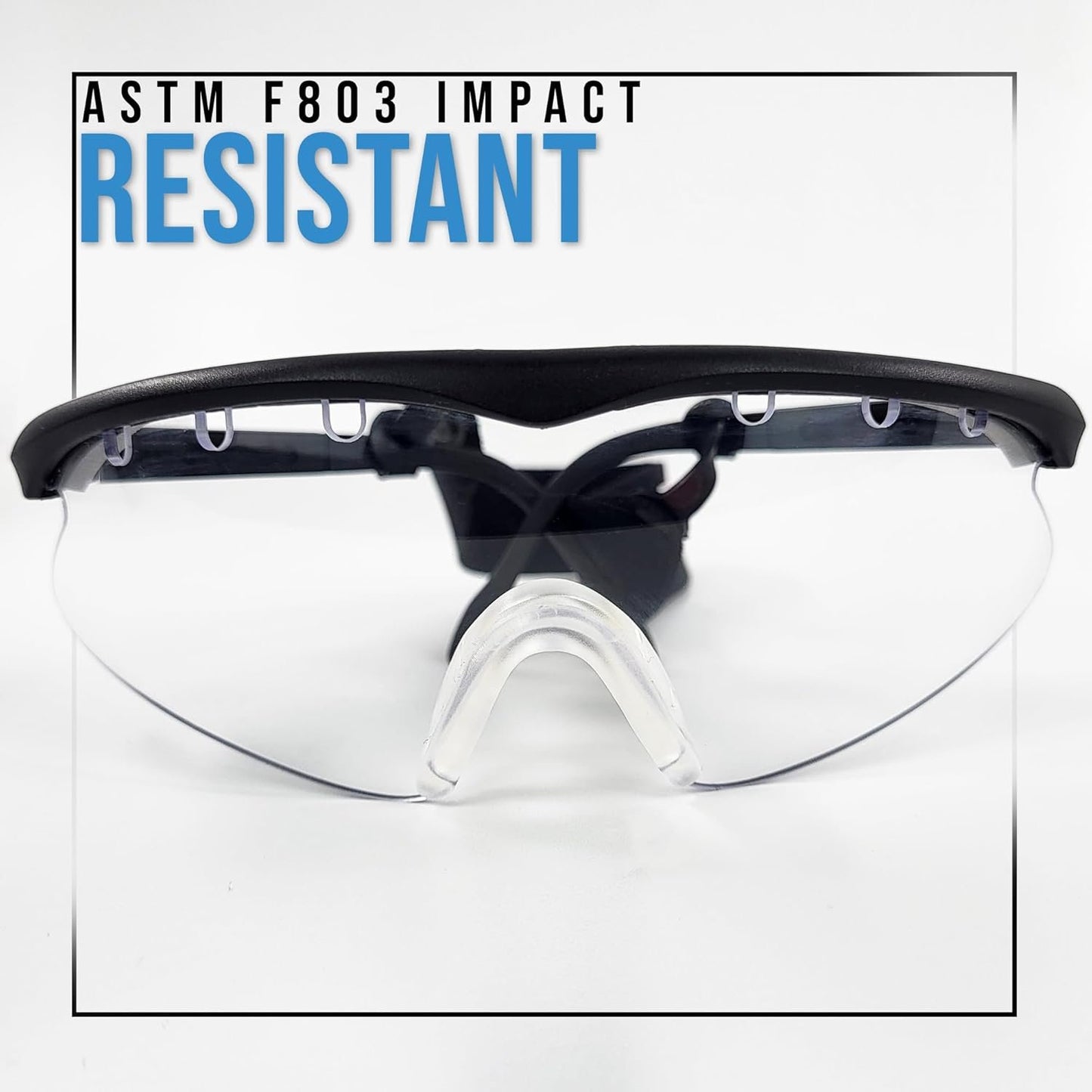 Going One Sports Safety Glasses - Raquet Sports Protective Eyewear, Eye Protection Goggles for Pickleball, Racquetball, Squash, Basketball; with Strap and Padded Frame, for Men and Women