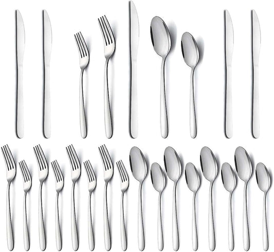 Cutlery Set for 4 People, APEO 20 Piece Food-Grade Stainless Steel Flatware Set, Silverware Set Includes Forks, Spoons and Knives, Utensils Set for Family/Party/Restaurant, Dishwasher Safe