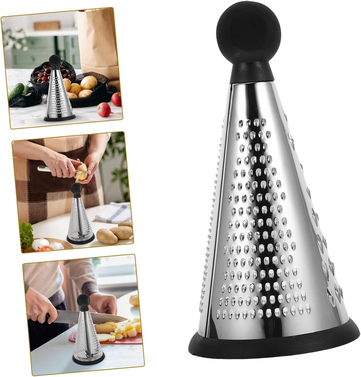 DECHOUS Grattugia grattuggia Gadget da Cucina Utensili da Cucina grattugie per Cucina Fornitura di Cucina Acciaio Inossidabile Silver