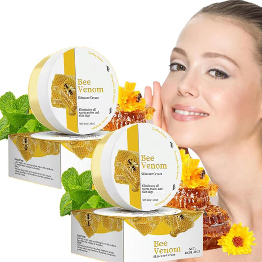 2Pcs Bee Venom Cream,Bee Venom Comprehensive Cream,Bee Venom Wart And Mark Removal Treatment,Face Moisturizer,Anti Inflammatory And Skin Nourishment Cream,Anti Aging Cream