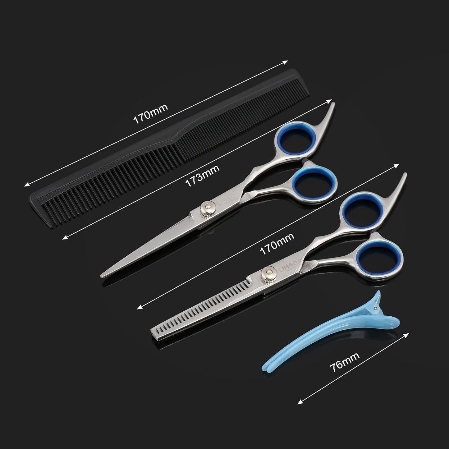 Set of Professional Hairdressing Scissors Hair Scissors with a Case (Set of 6)