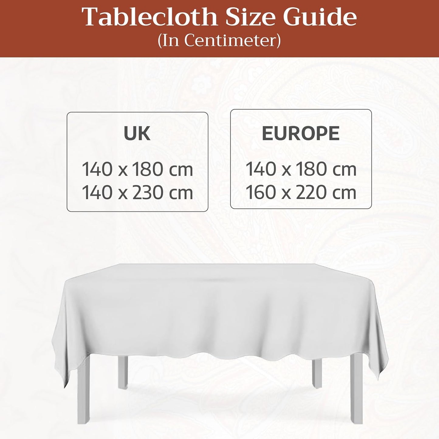 Maison d' Hermine Marquise 100% Cotton Tablecloth for Kitchen | Dining | Tabletop | Decoration | Parties | Weddings | Spring/Summer (Rectangle, 160 cm x 220 cm)