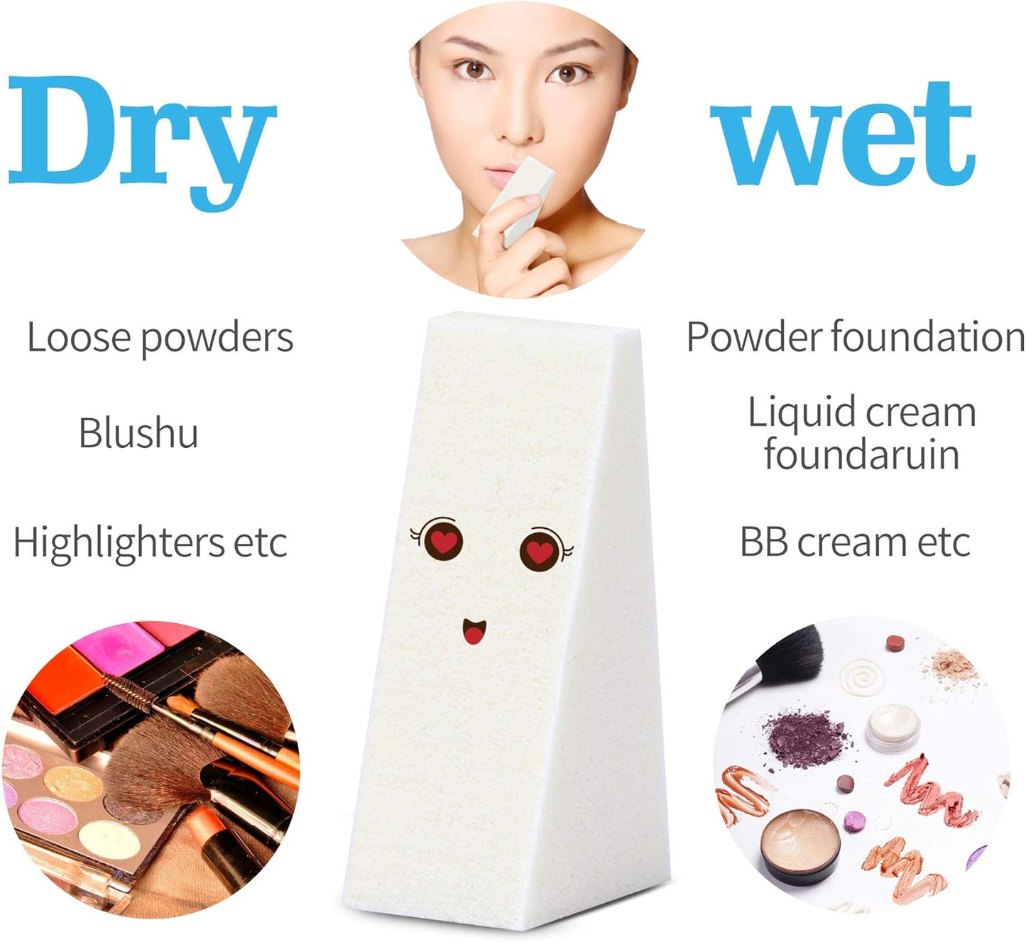 25pcs Cosmetic Puff Powder Puff Beauty Women's Makeup Wedge Foundation Sponge Blender to Make Up Tools Accessories