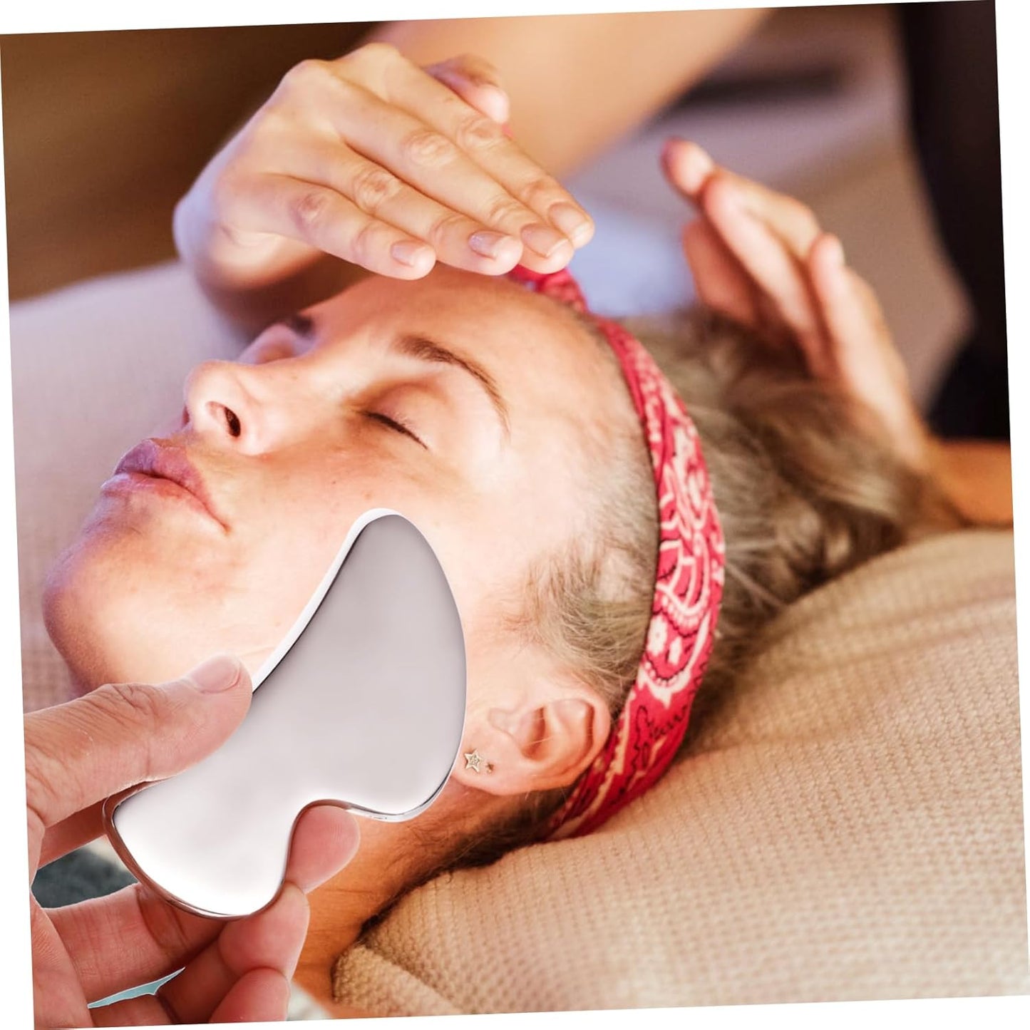 VALICLUD 1pc Stainless Steel Board Facial Massager Relief Scraper for Face Neck and Back Massage Multi