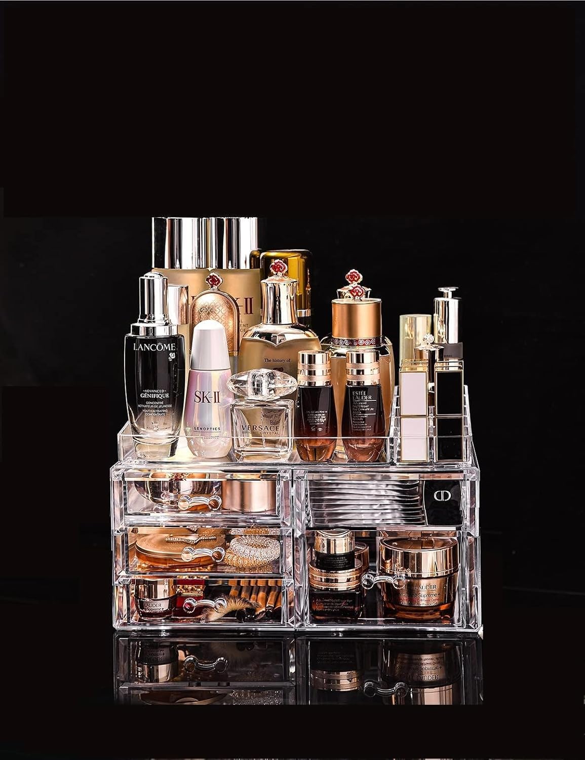 JIUJ Beauty Multi-Function Makeup Jewelry Organiser Cosmetic Accessories Make Up Storage Box
