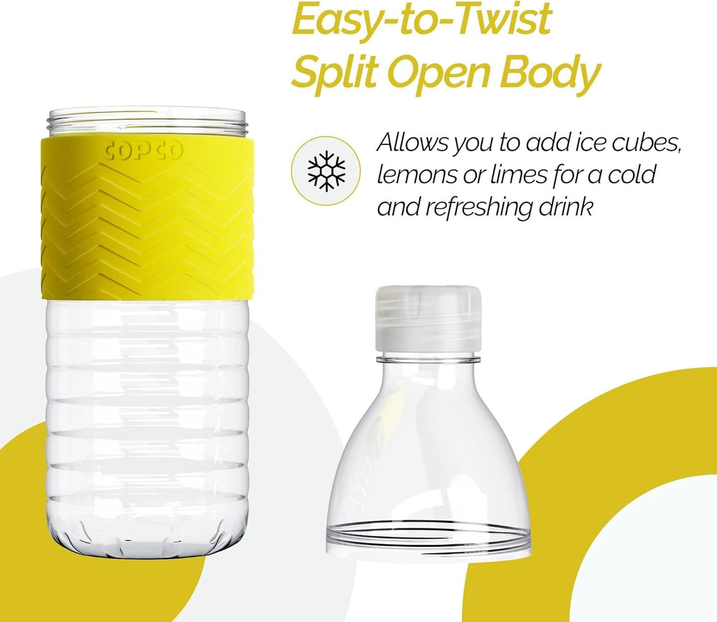 Copco 2510-2180 Chevron Hydra Bottle, 16.9-Ounce, Buttercream