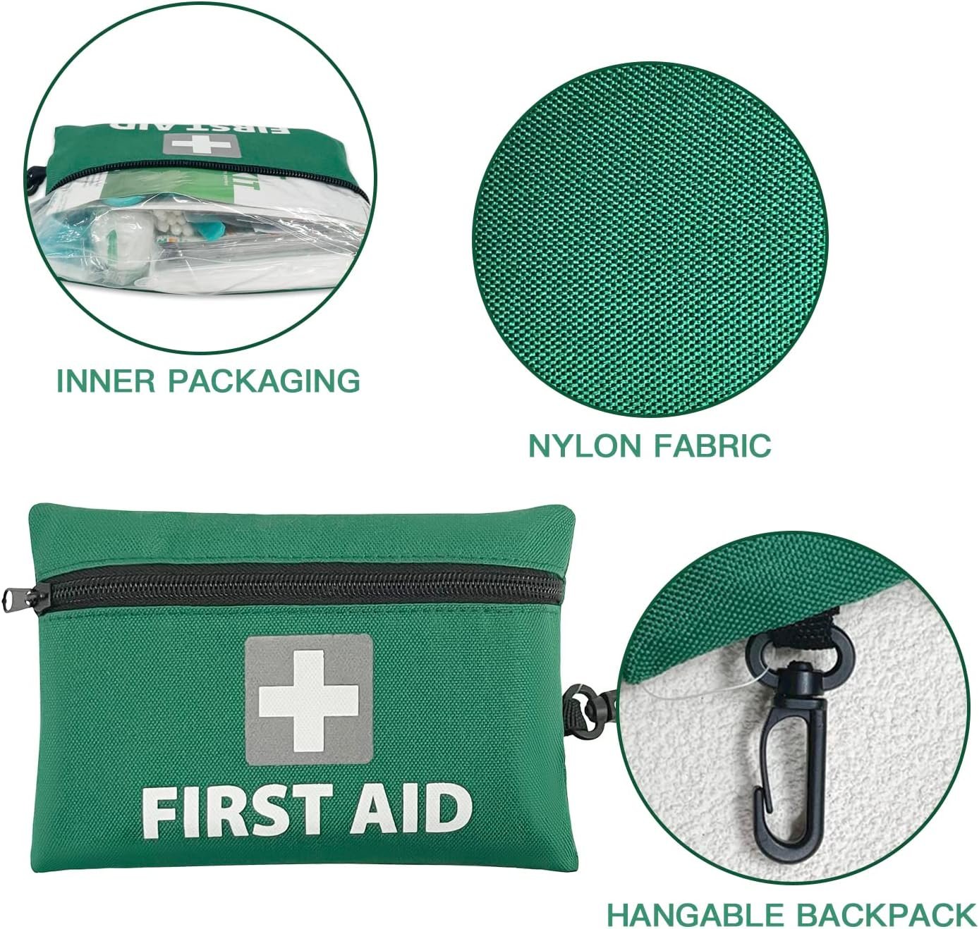 Mini First Aid Kit, 92pcs Small First Aid Kit - Includes Emergency Foil Blanket, Scissors for Travel, Home, Office, Vehicle, Camping, Workplace & Outdoor, ARTG Number 244567 (1 Pack)