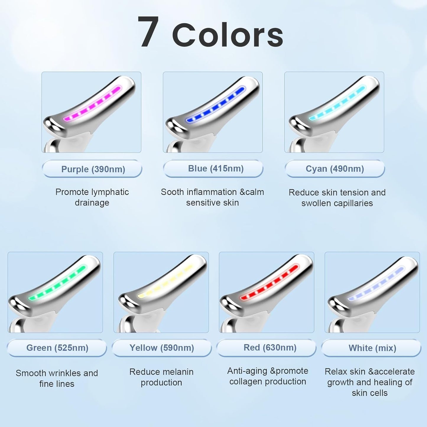 Vibration Lily 7-in-1 Face Neck Massager Face Sculpting Tool Triple-Action Wrinkle Remover Skin Rejuvenation Device with Thermal for Skin Care, Tightening, and Smoothness