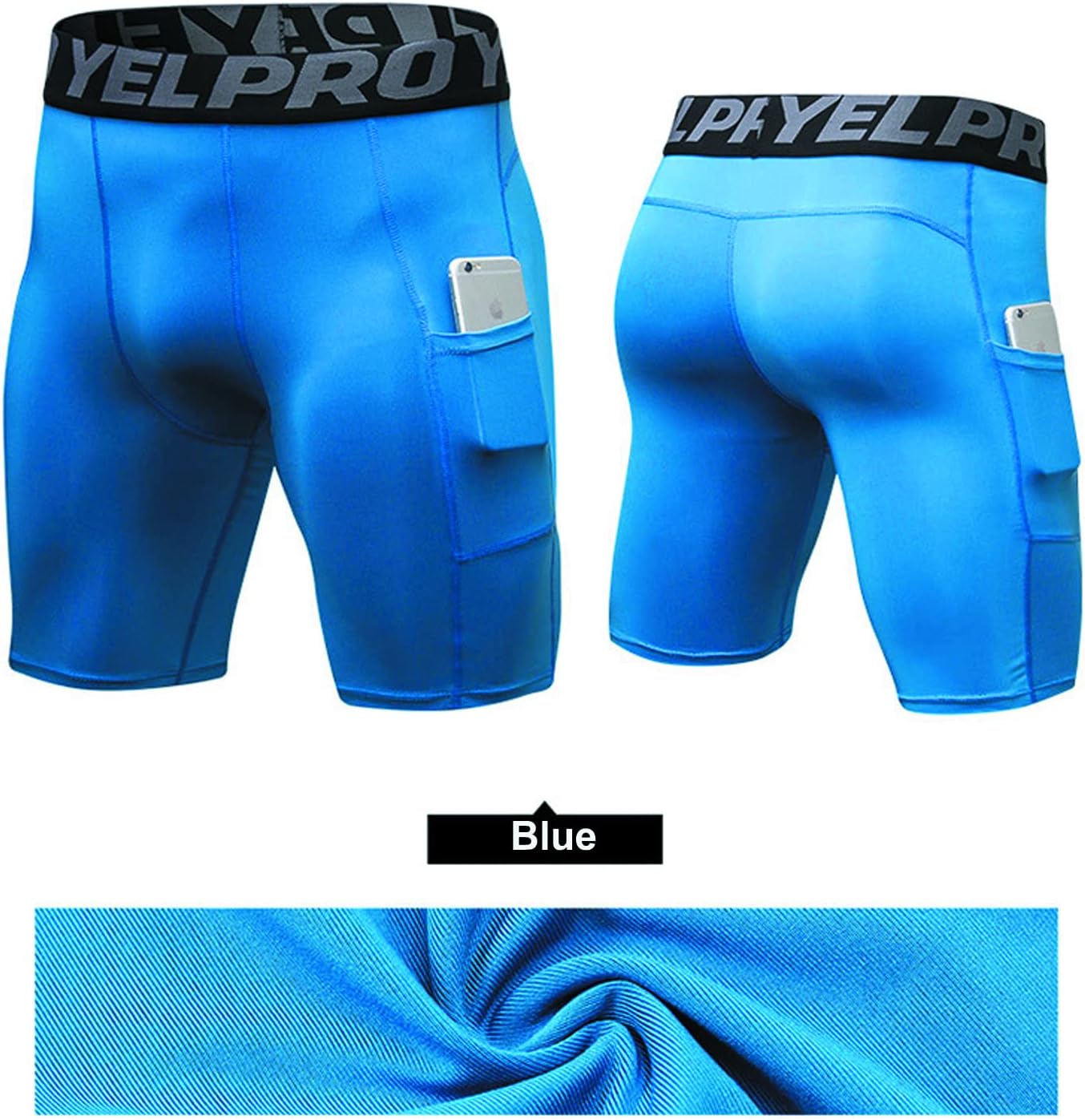 SPVISE Compression Shorts Men 1/3 Pack, Dry Fit Compression Underwear Spandex Running Shorts, Workout Athletic Shorts Pocket