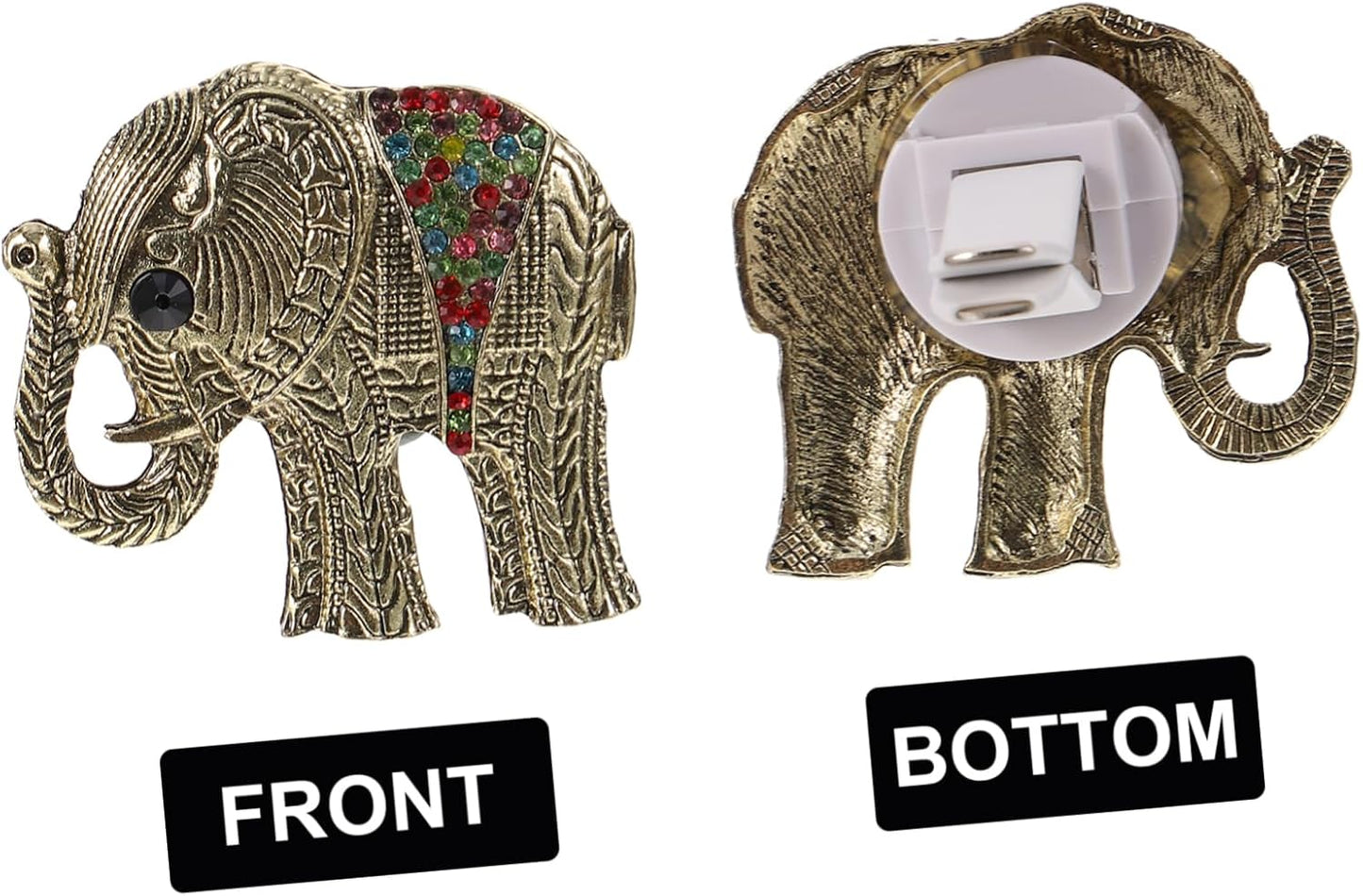 ERINGOGO 2sets Elephant Shaped Car Air Freshener Aroma Diffuser Clip Metal Odor Control Non-slip Ideal for Car Office Home 2pcs*2