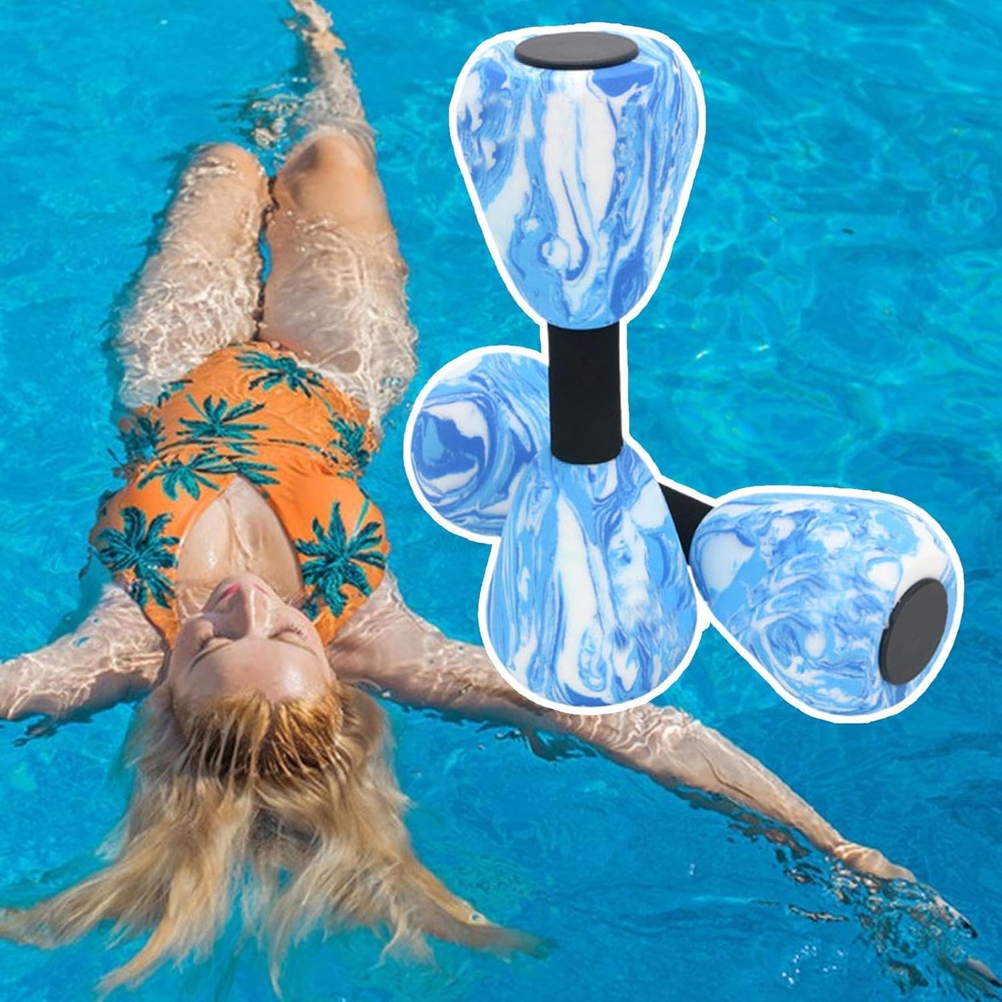 Aquatic Exercise Dumbbells, Water Weights Pool Equipment, Lightweight Resistance Tools, Blue/Violet Sports Aerobic Workout Gear, Ideal for Outdoor Fitness, Swimming Sessions