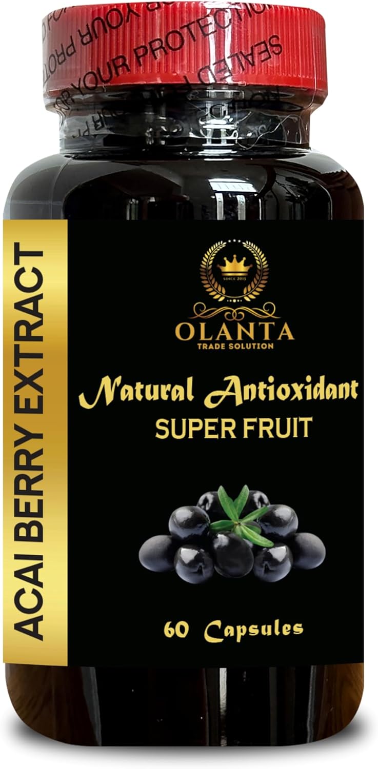 ACAI Berry Extract - acai Berry Cleanse, Non-GMO, Extract, Anti Aging Supplement Acai Berry Extract for Women and Men, Wellness - 1 Bottle 60 Capsules