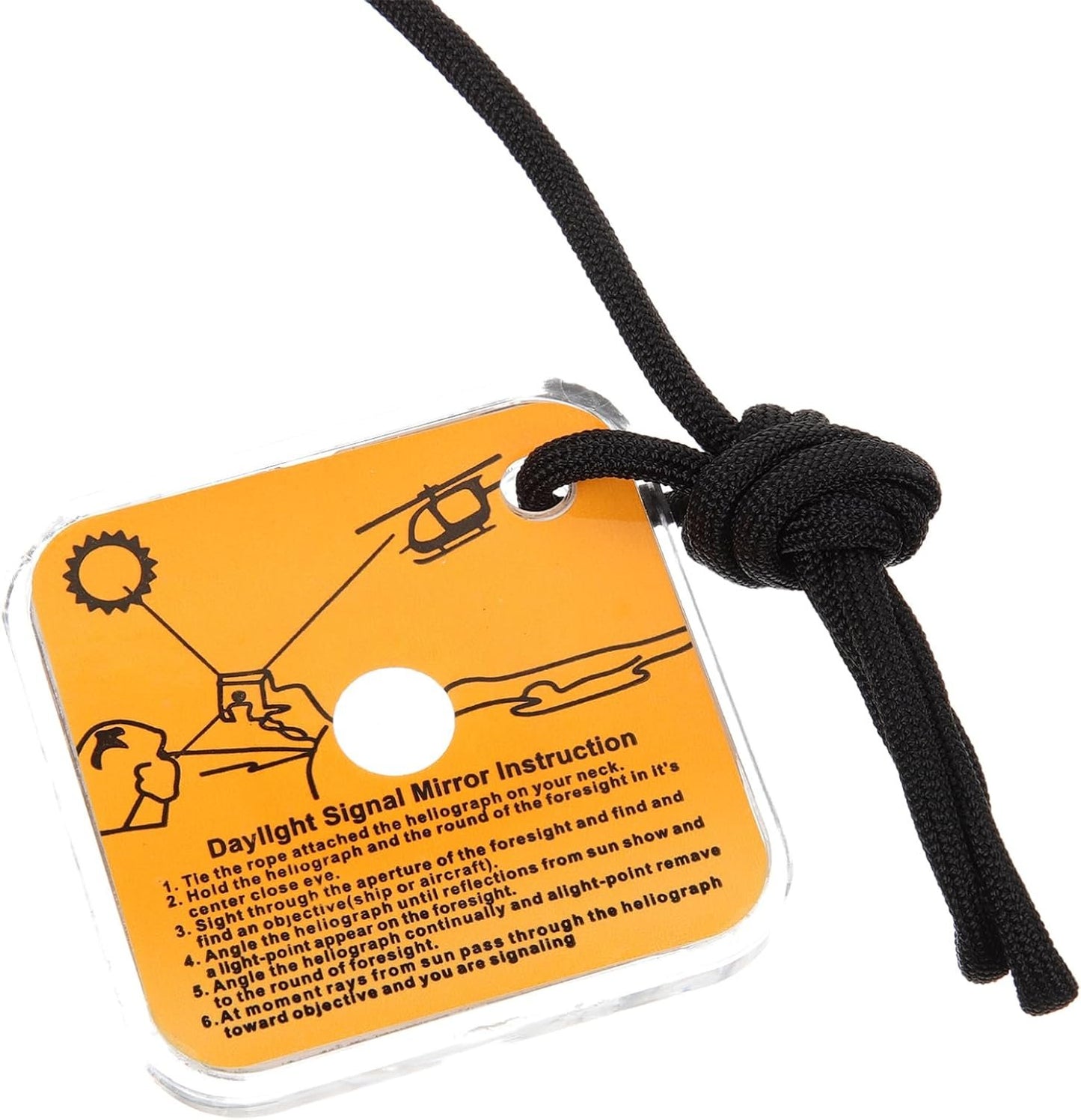 BESPORTBLE Reflective Signal Mirror for Emergency Use Lightweight Acrylic Survival Reflector Mirror for Outdoor