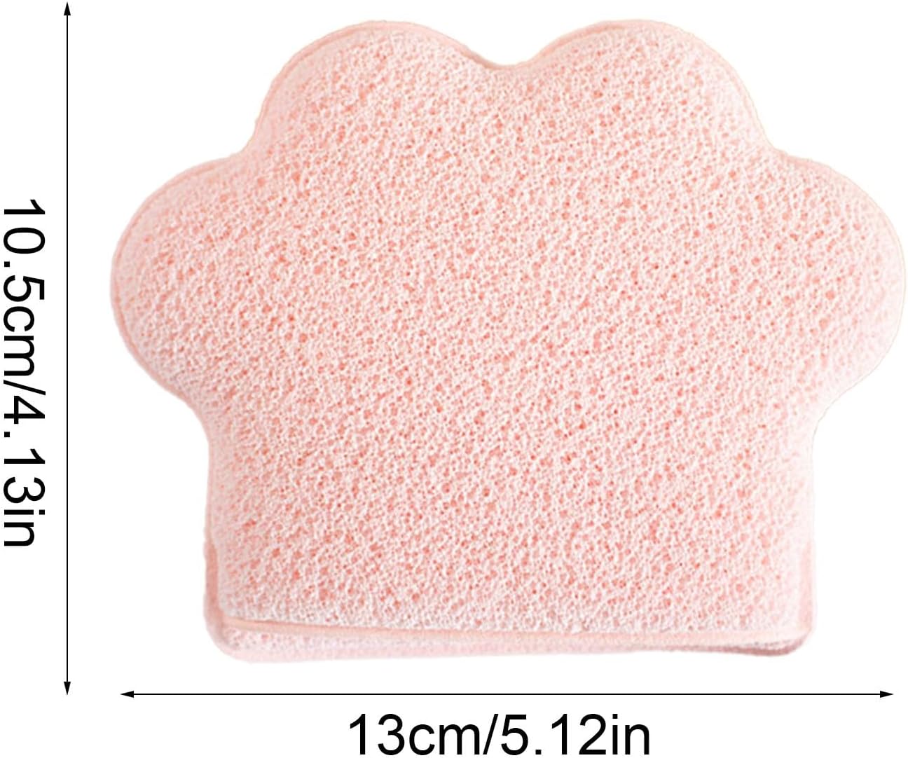 mivceklw Makeup Remover Sponge, Enlarged Cat Paw Design Compressed Face Sponges, Glove-Type Cosmetic Removal Wipes for Bathing Accessories, 5.1 x 4.13 x 0.78in