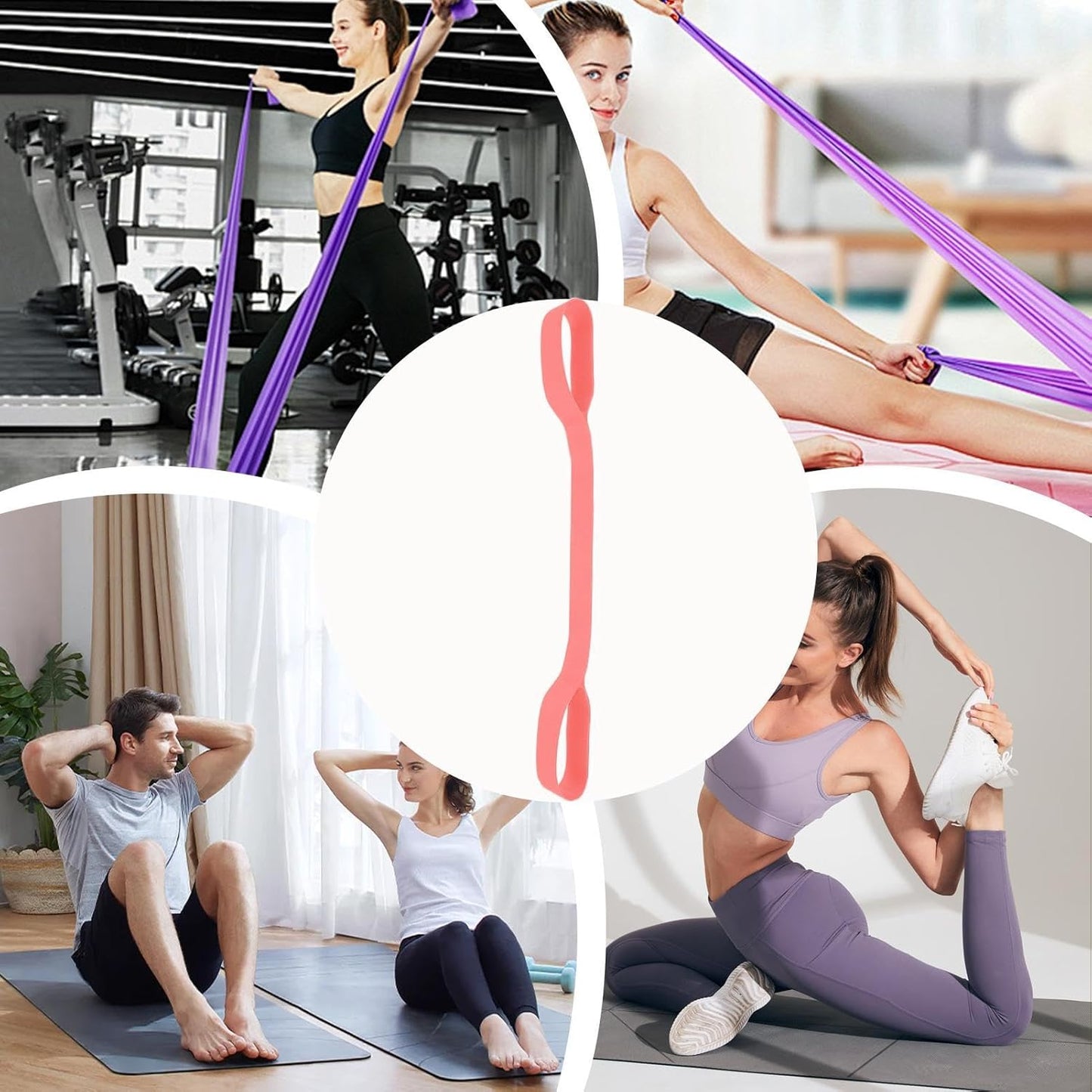 Resistance Band, Portable Workout Band, Stretching Strap, Handle Exercise Equipment, Strength Training Gear, Compact and Lightweight, Home Gym and Travel Fitness