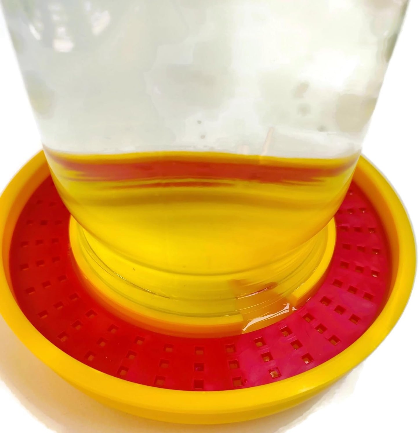 ZAVHOZ Bees Feeding Bowl Bee Feeder Hive Water Drinker Sugar Syrup Drinking Dispenser Tool Plastic Mesh Dish Beehive Watering Station Apiary Accessory Beekeeping Honey Production (Yellow)