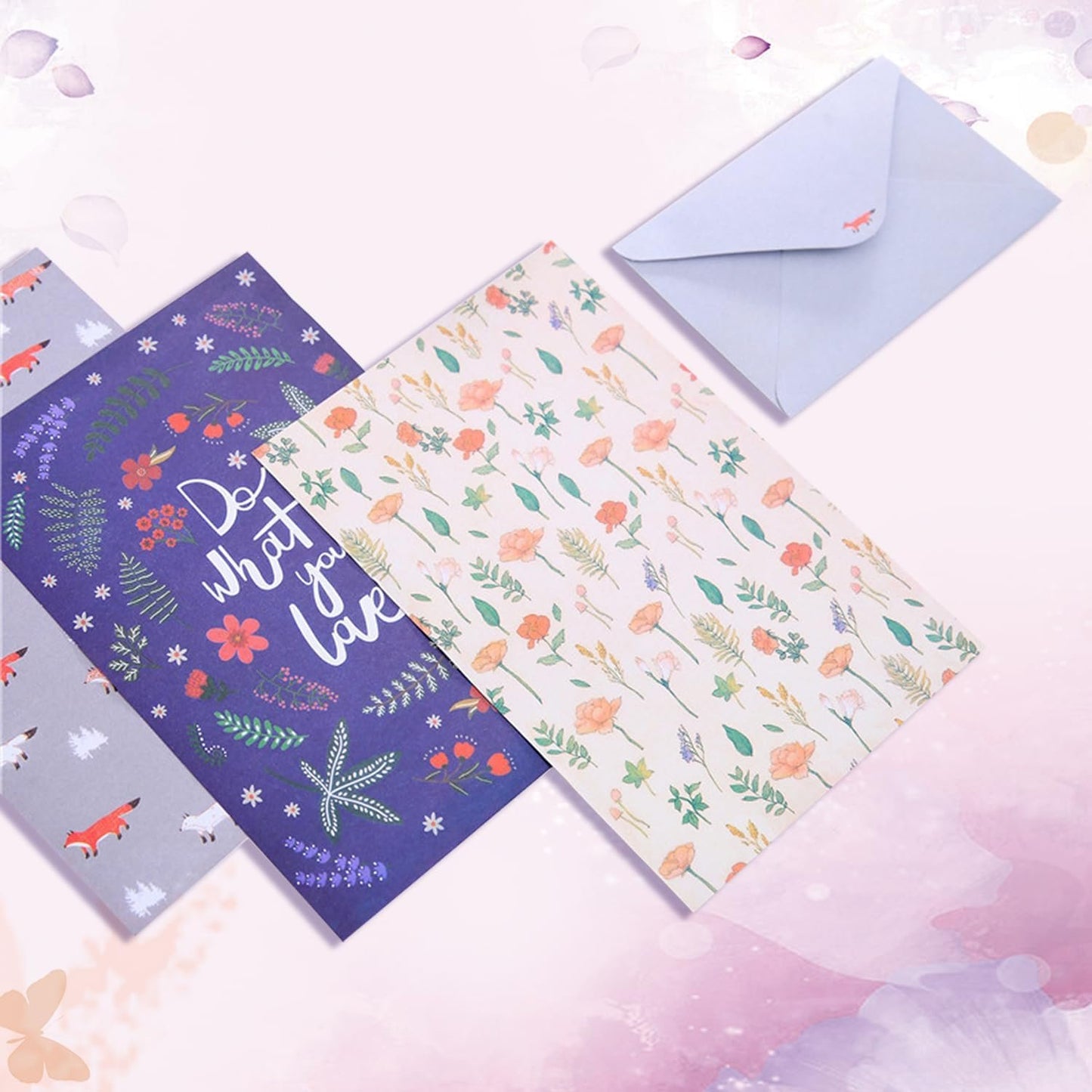 90PCS Stationery Kit - Cute Writing Stationery Paper & Envelopes Set (60 Papers + 30 Envelopes)
