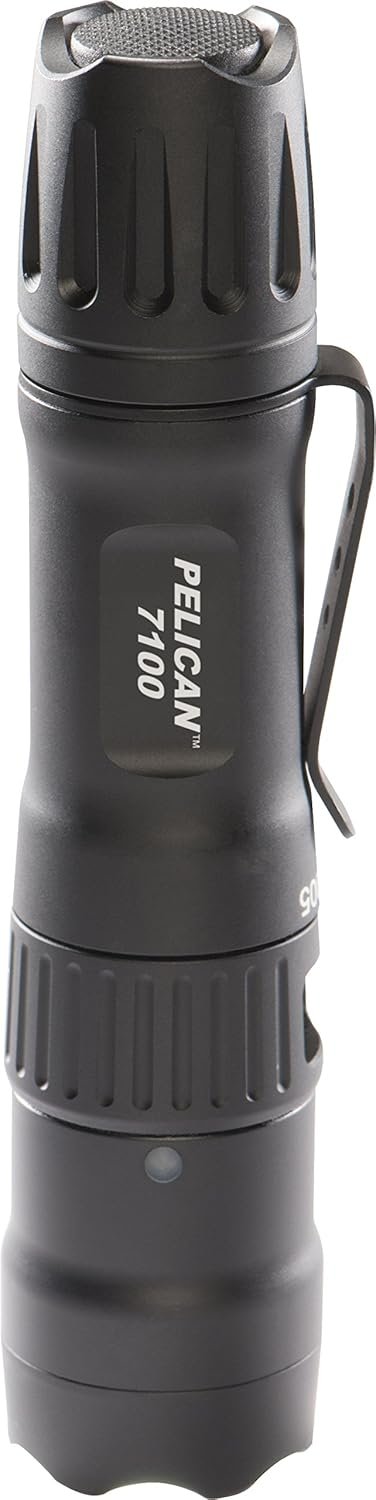 Pelican 7100 Rechargeable Tactical Flashlight (Black), Multi, One Size (071000-0000-110)
