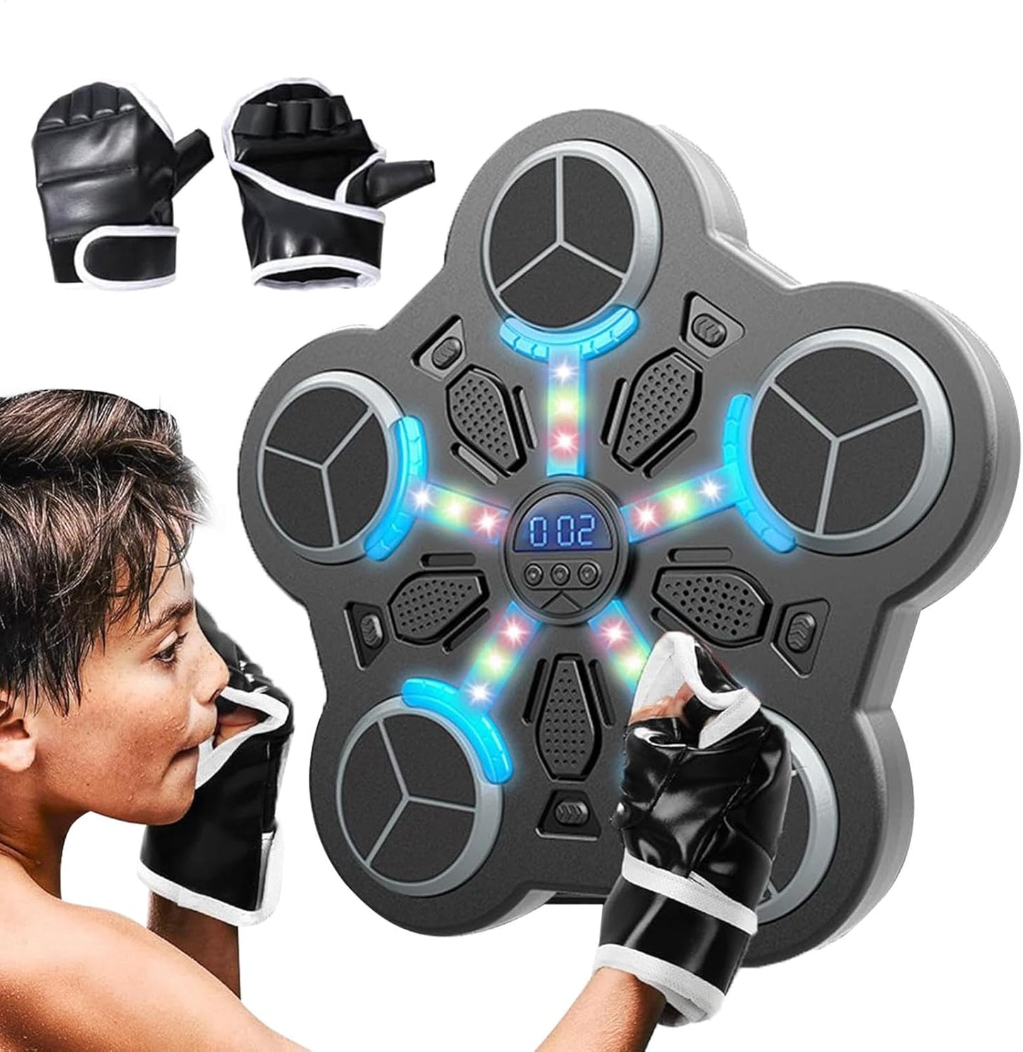 Punching Machine, Boxing Workout Gear, Light-Up Punch Machine, Fitness Boxing Equipment, Multipurpose Workout Device, Adjustable Wall Puncher, Wireless Punch Machine, Boxing Training Equipment