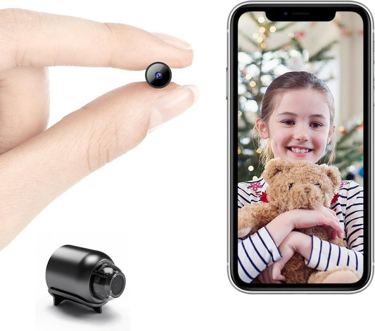 2023New Smallest Wireless WiFi Camera Night Vision,HD1080P Spy Camera,Smart Home Camera,Portable Baby Monitor Camera,Pet Camera with Night Vision,Motion Detection,Cloud Storage for Security with iOS Android APP
