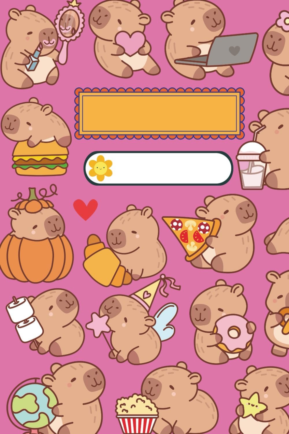 Hot Pink Capybara Notebook – Cute Aesthetic Journal for Writing and Doodling: Trendy Stationery for Creative Notes Sketching Bullet Planning and Organization with Soft Matte Cover and Lined Pages