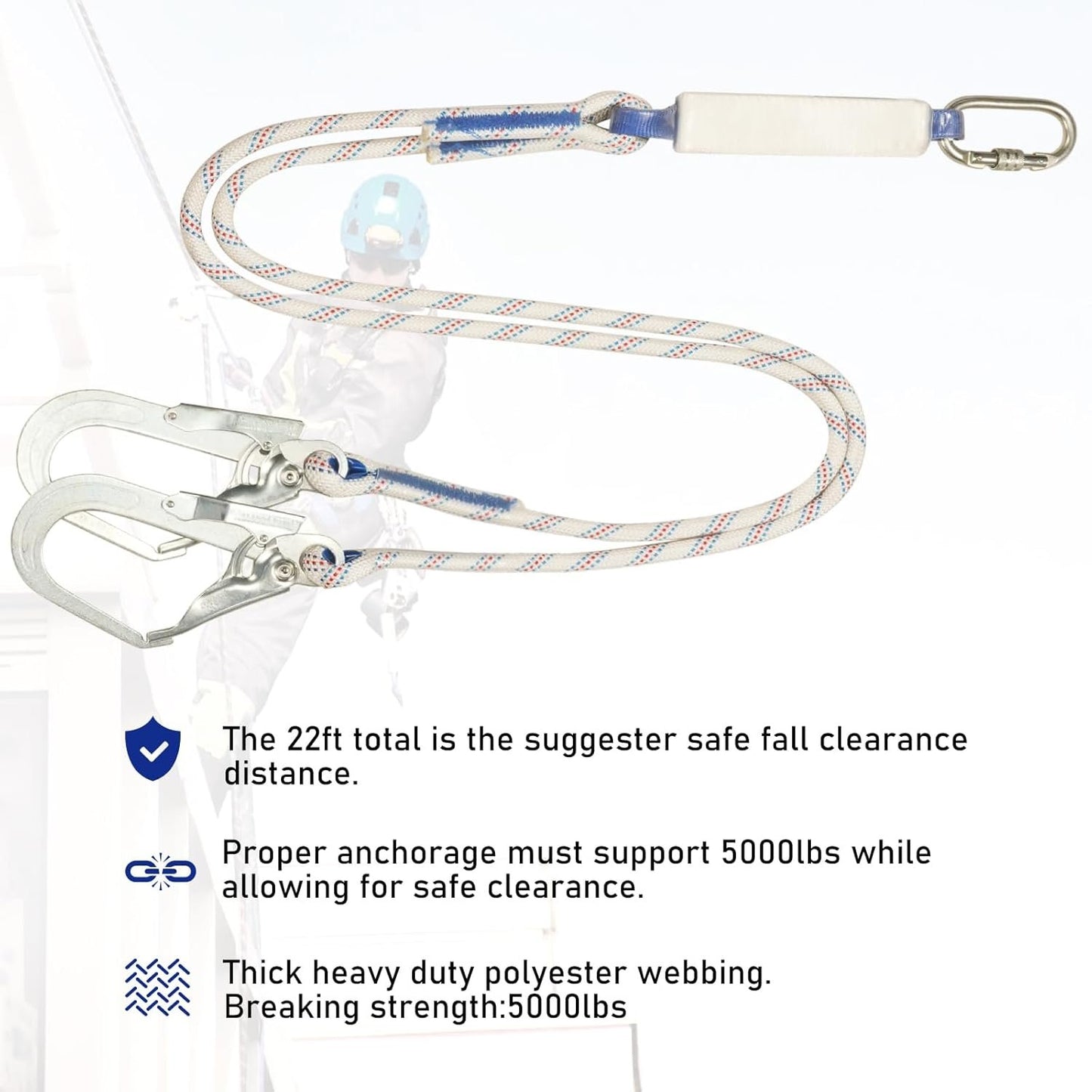 Full Body Safety Harness Tool Fall Protection Harness with D-Rings and Updated Comfortable Waist Pad Safety Harness Fall Protection Kit Universal Personal Protective Equipment ANSI/ASSE OSHA/ANSI