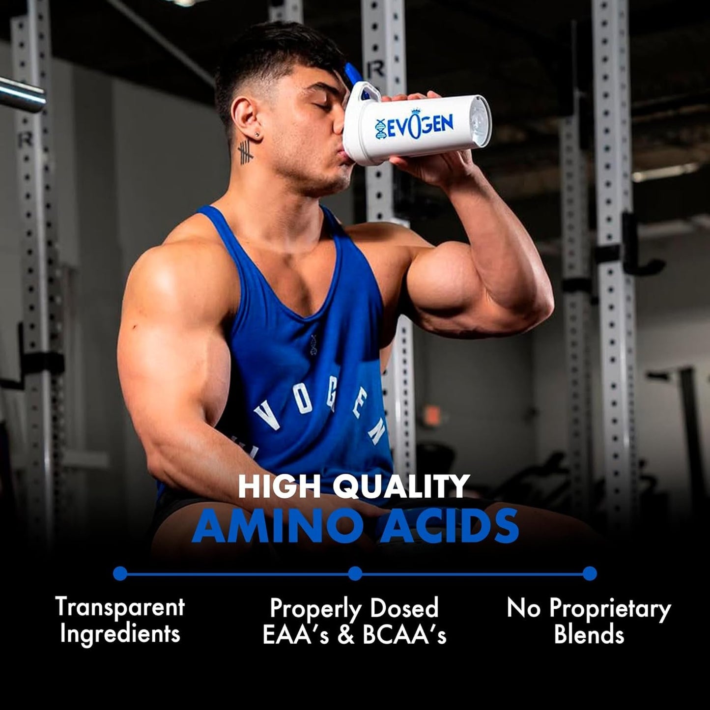Evogen Amino KEM - Elite EAA Pump Volumizer | Supports Blood Flow, Muscle Growth, Hydration | Full Spectrum EAAs & BCAAs, S7 Nitric Oxide Blend | Blueberry Apple | 30 Servings