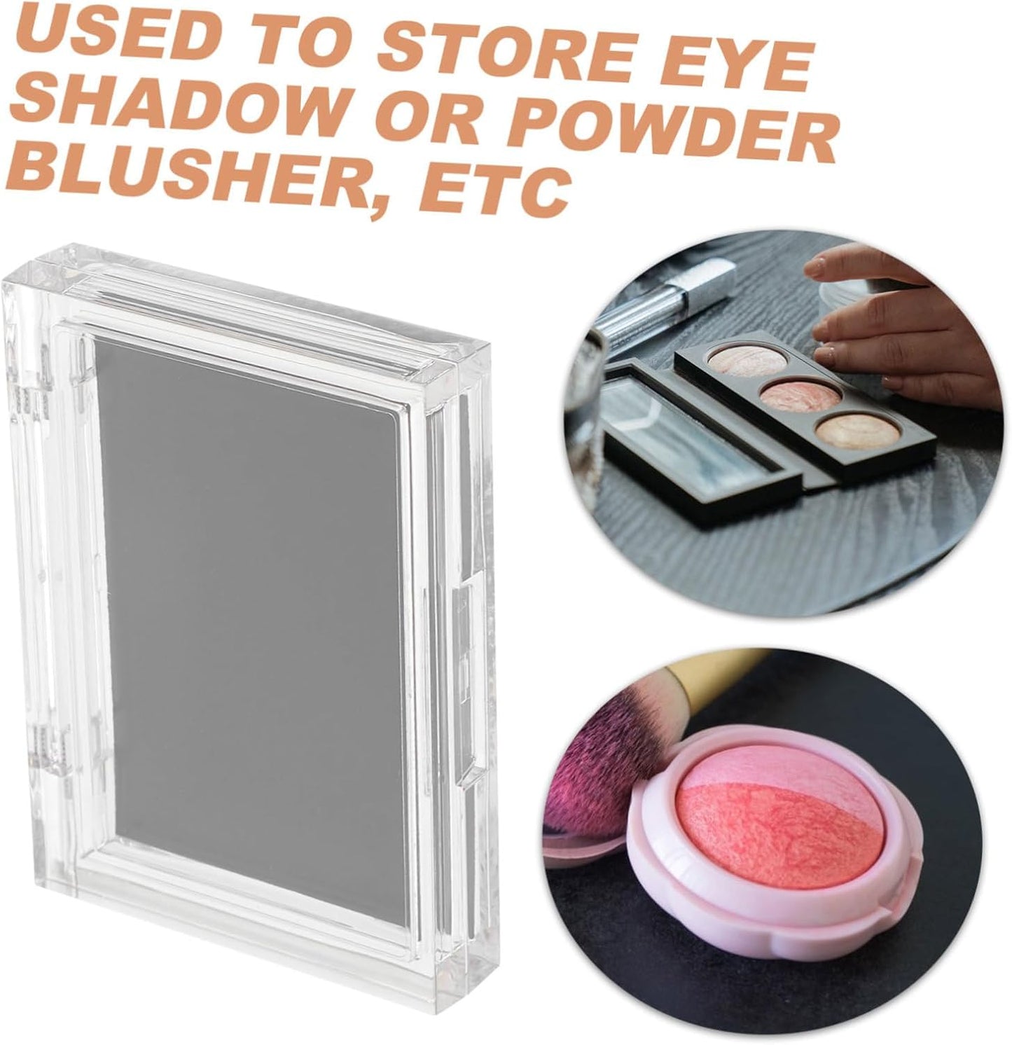 PACKOVE Magnet Box Empty Box Magnetic Eyeshadow Palette Empty Eyeshadow Organizer Eye Shadow Box Transparent Makeup Case DIY Accessory DIY Cosmetic Pallet DIY As